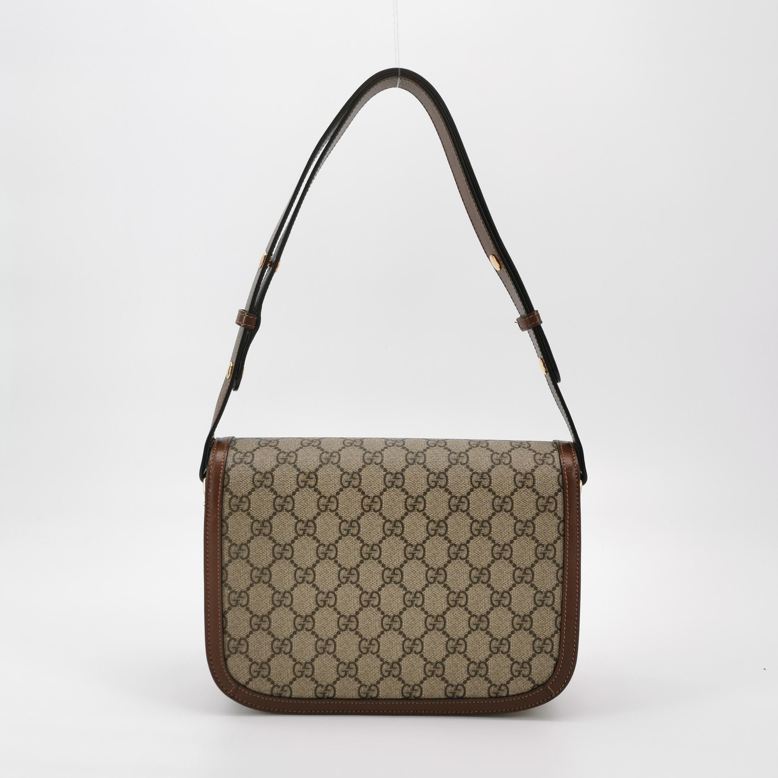 Gucci Gucci 1955 GG Supreme Horsebit Shoulder Bag ONE SIZE Size ONE SIZE - 5 Thumbnail