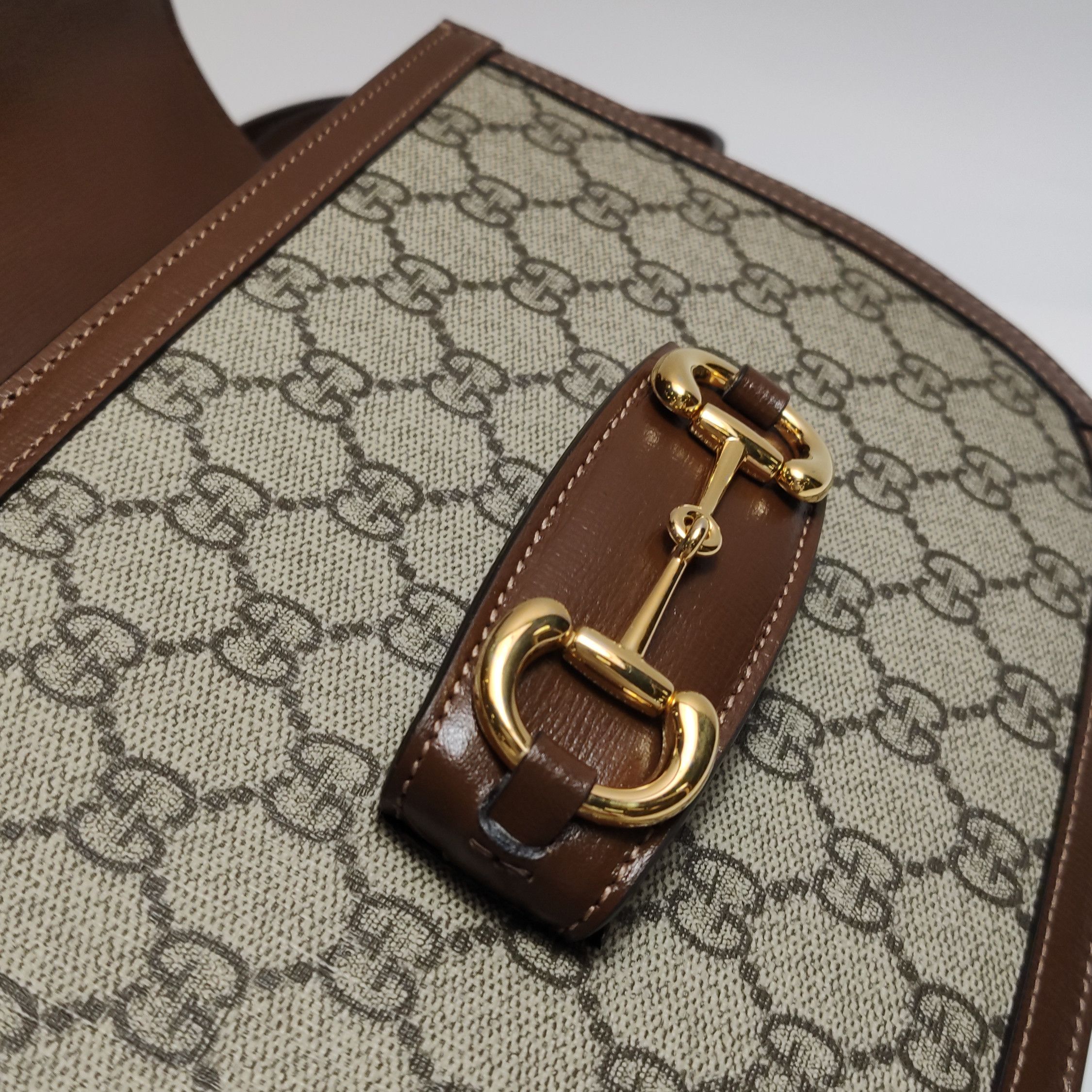 Gucci Gucci 1955 GG Supreme Horsebit Shoulder Bag ONE SIZE Size ONE SIZE - 13 Thumbnail