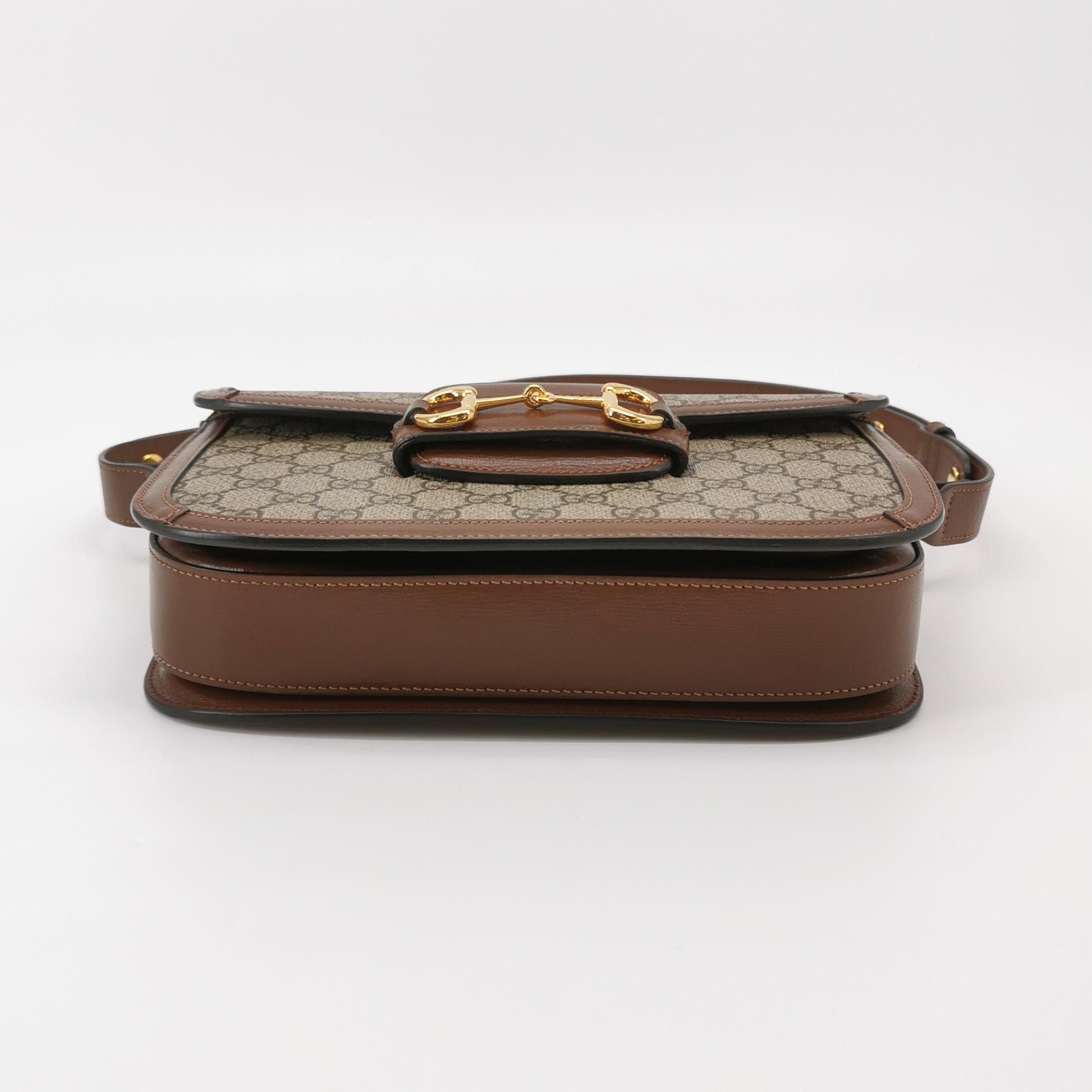 Gucci Gucci 1955 GG Supreme Horsebit Shoulder Bag ONE SIZE Size ONE SIZE - 6 Thumbnail