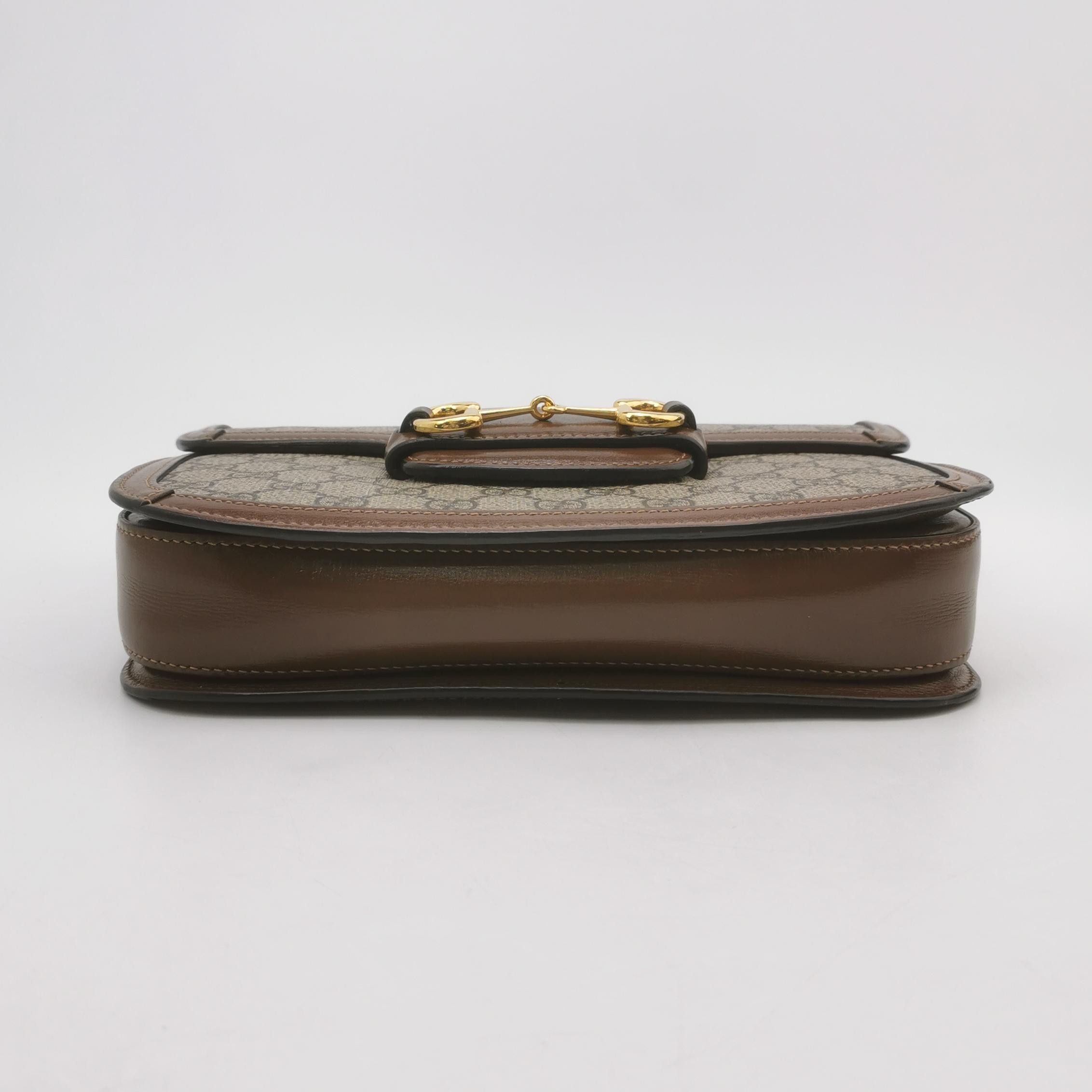 Gucci Gucci 1955 GG Supreme Horsebit Shoulder Bag ONE SIZE Size ONE SIZE - 6 Thumbnail