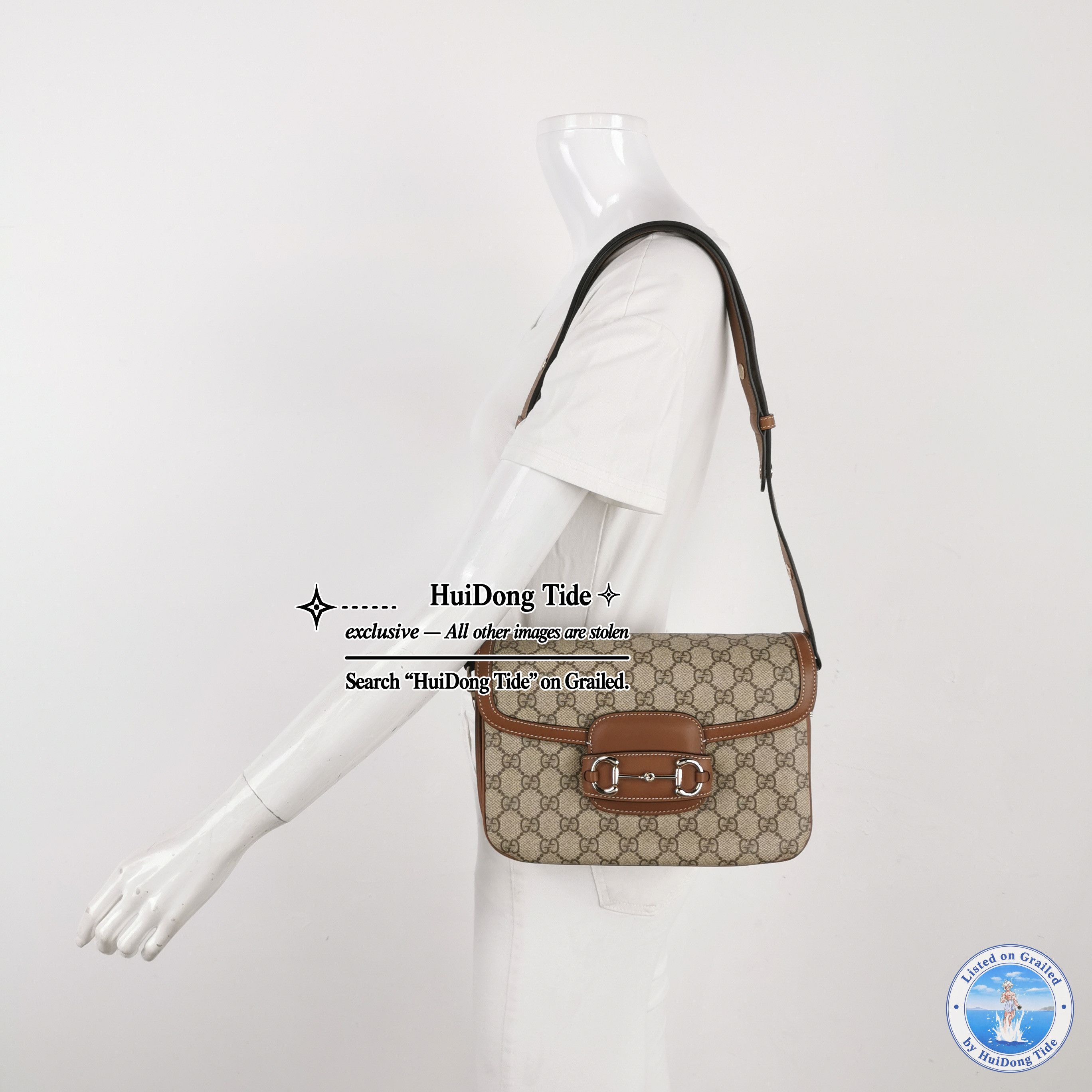 Gucci Gucci 1955 Horsebit GG Supreme Shoulder Bag Size ONE SIZE - 2 Thumbnail