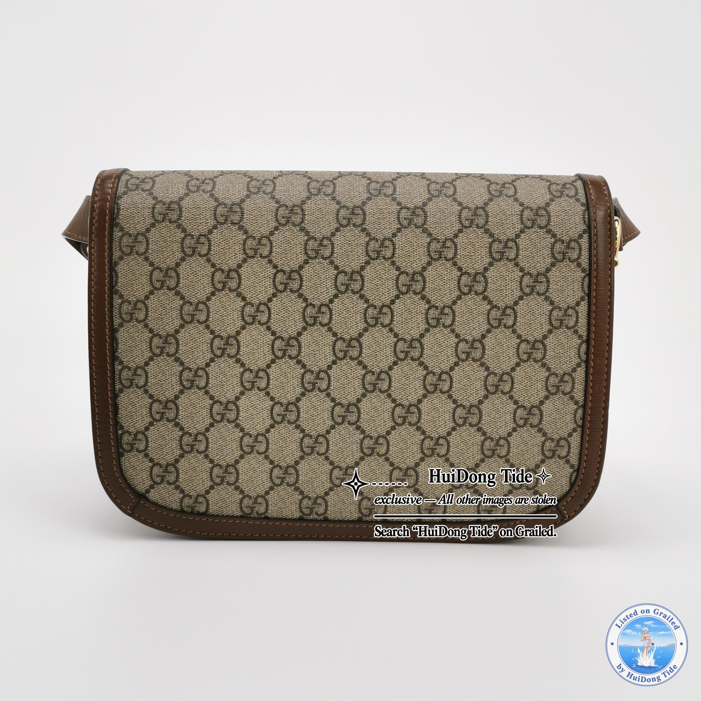 Gucci Gucci 1955 GG Supreme Horsebit Shoulder Bag Size ONE SIZE - 5 Thumbnail
