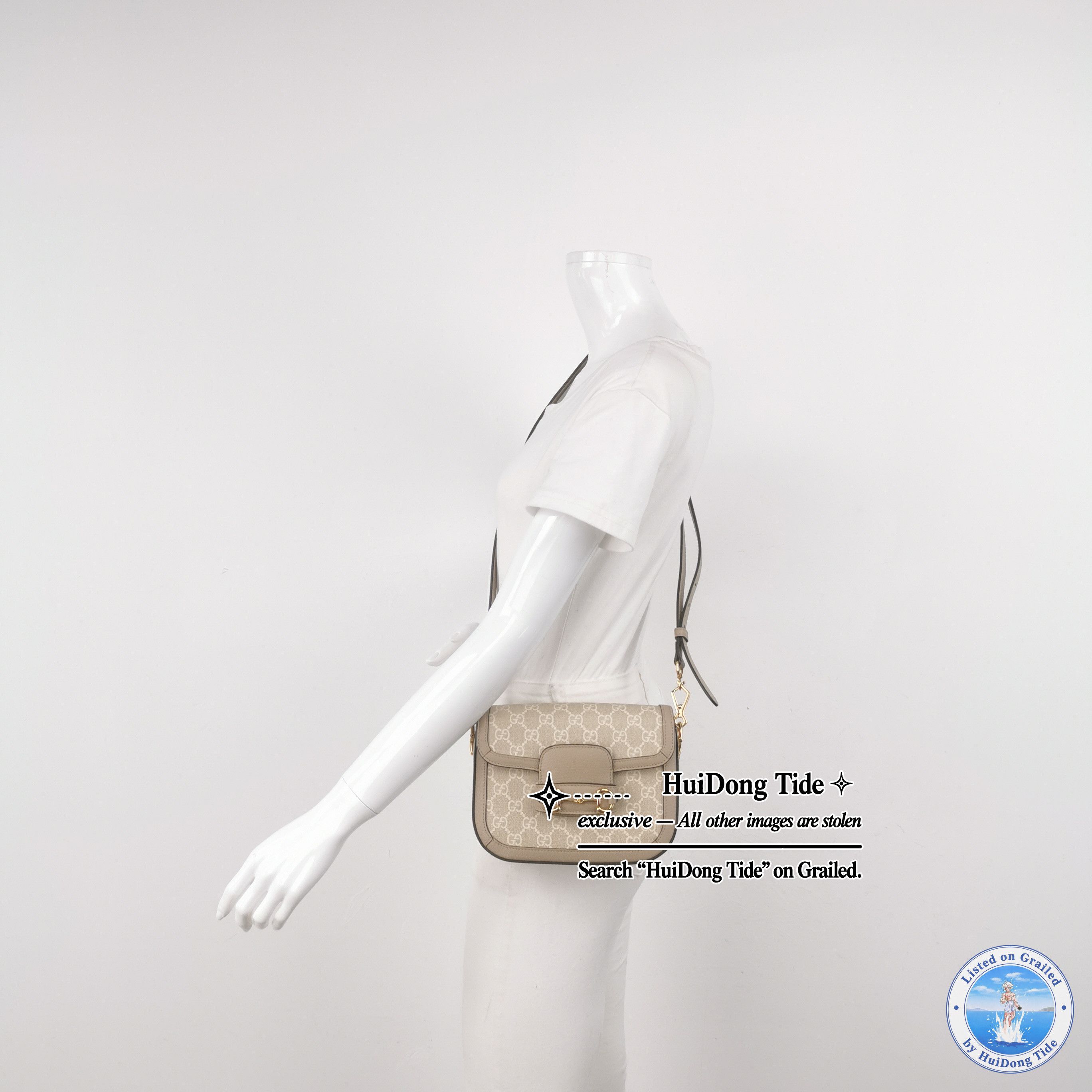 Gucci Gucci 1955 GG Supreme Horsebit Shoulder Bag Size ONE SIZE - 2 Thumbnail