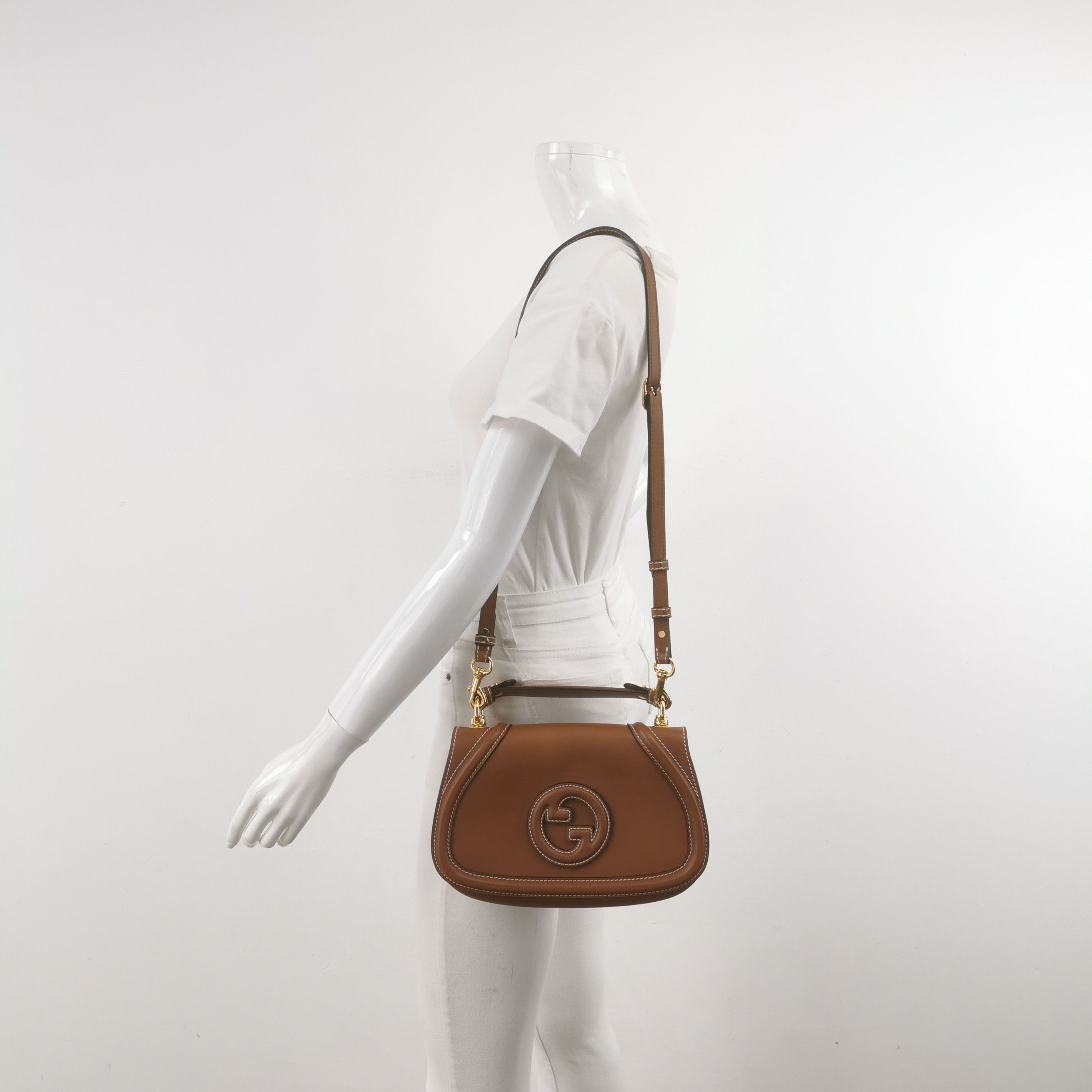 Gucci Gucci Blondie Brown Leather Shoulder Bag Size ONE SIZE - 2 Thumbnail