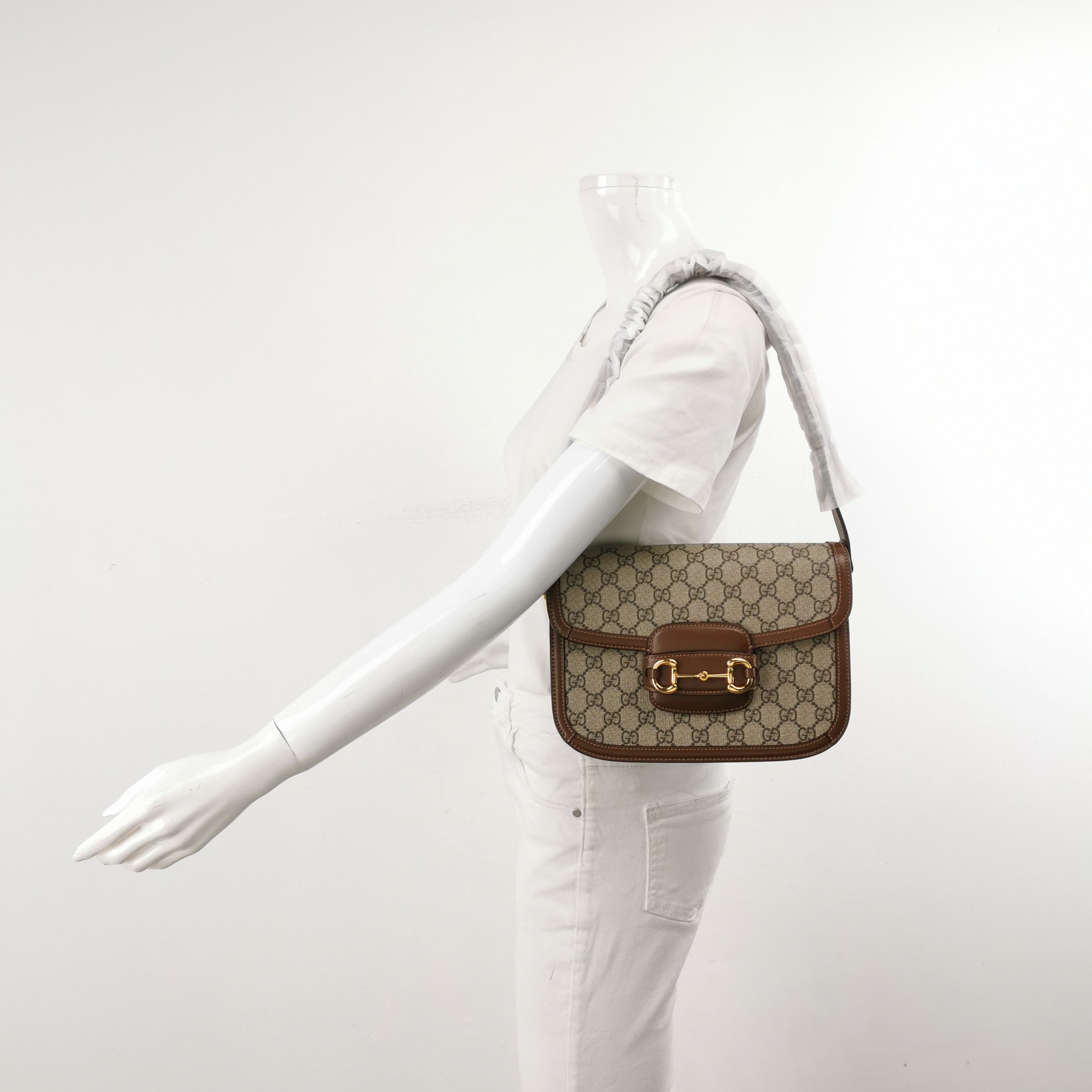 Gucci Gucci 1955 GG Supreme Horsebit Shoulder Bag Size ONE SIZE - 2 Thumbnail