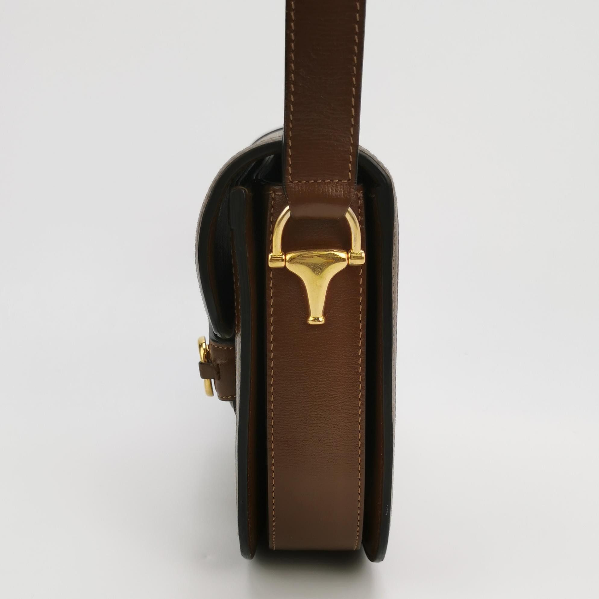 Gucci Gucci 1955 GG Supreme Horsebit Shoulder Bag Size ONE SIZE - 3 Thumbnail