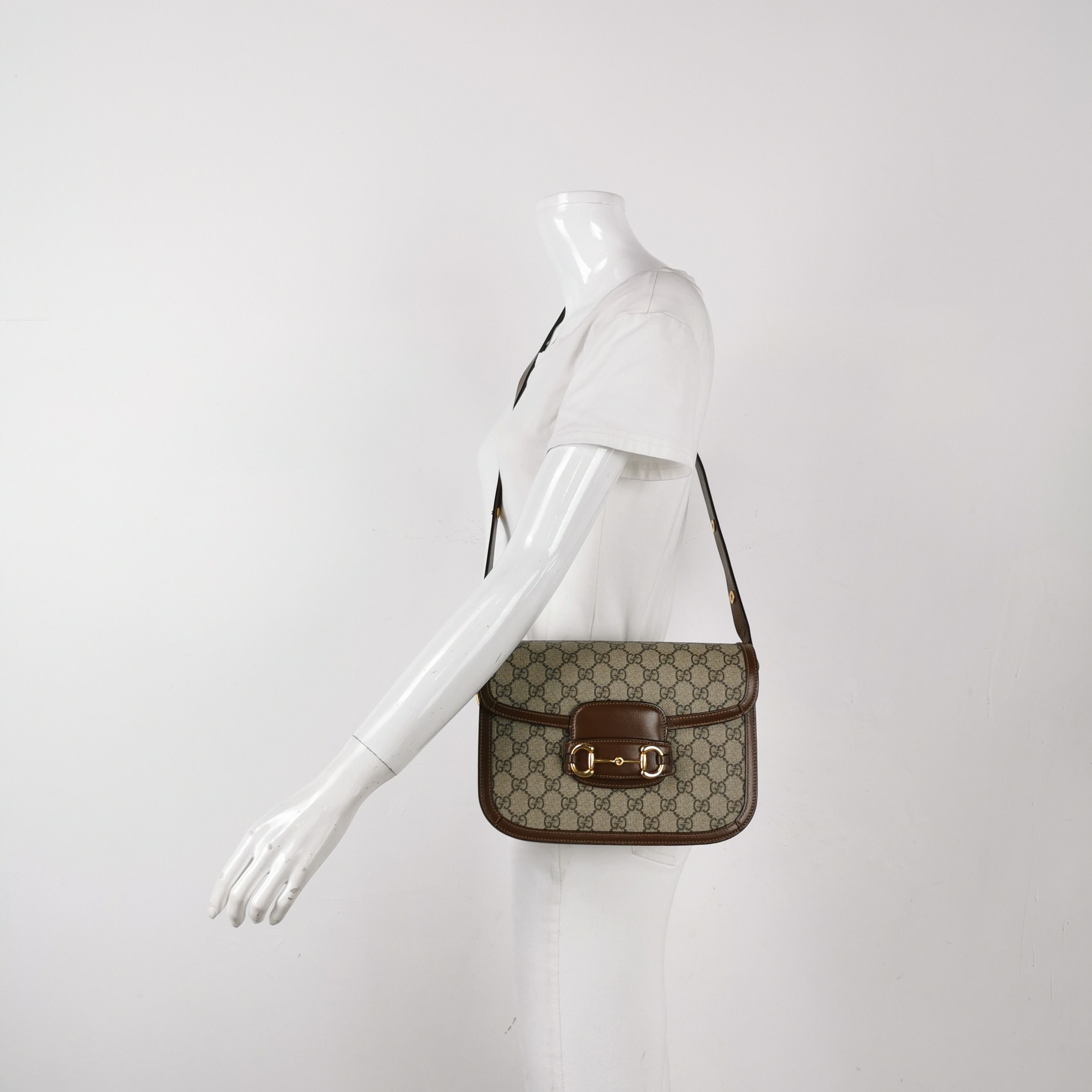 Gucci Gucci 1955 GG Supreme Horsebit Shoulder Bag Size ONE SIZE - 2 Thumbnail