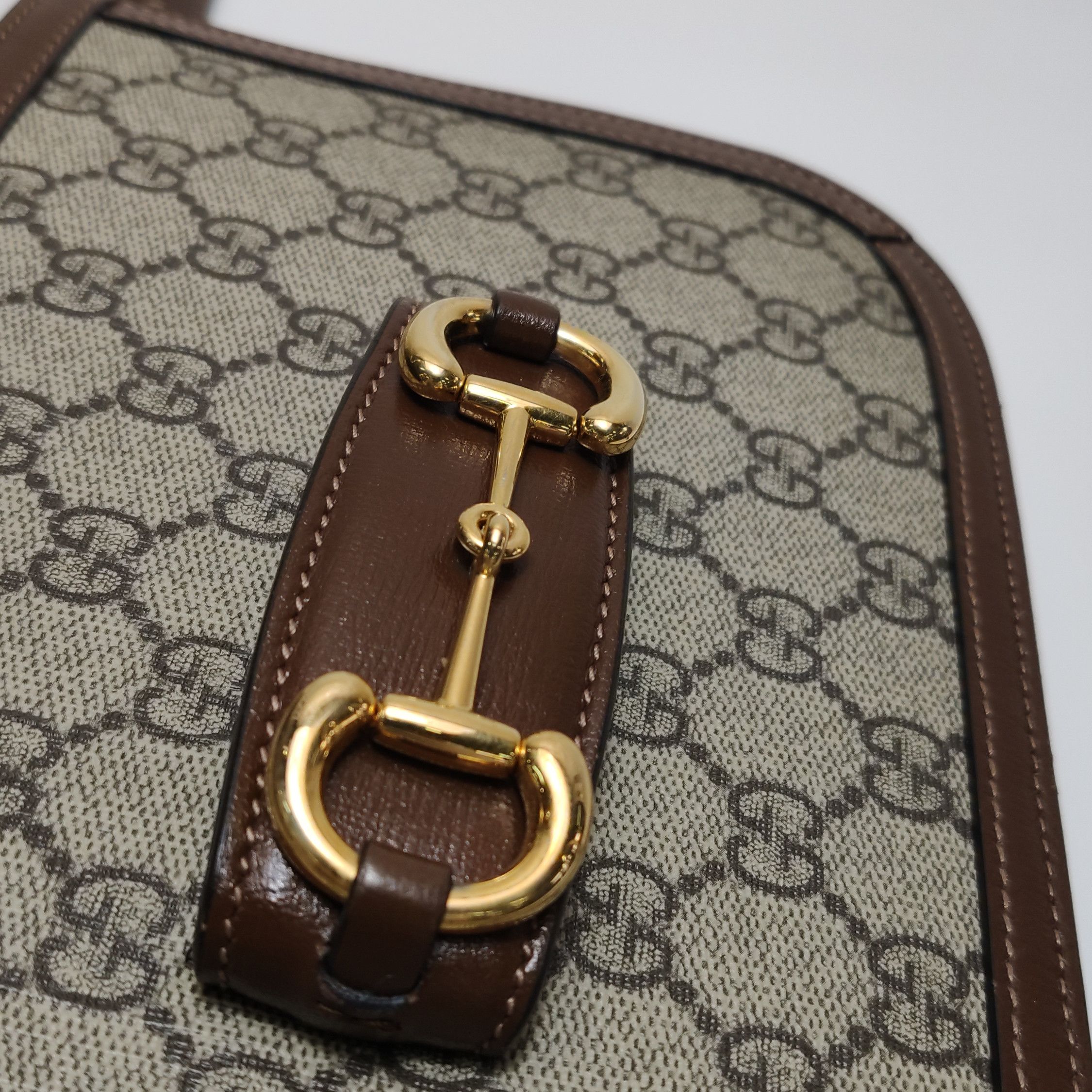 Gucci Gucci 1955 GG Supreme Horsebit Shoulder Bag Size ONE SIZE - 15 Thumbnail