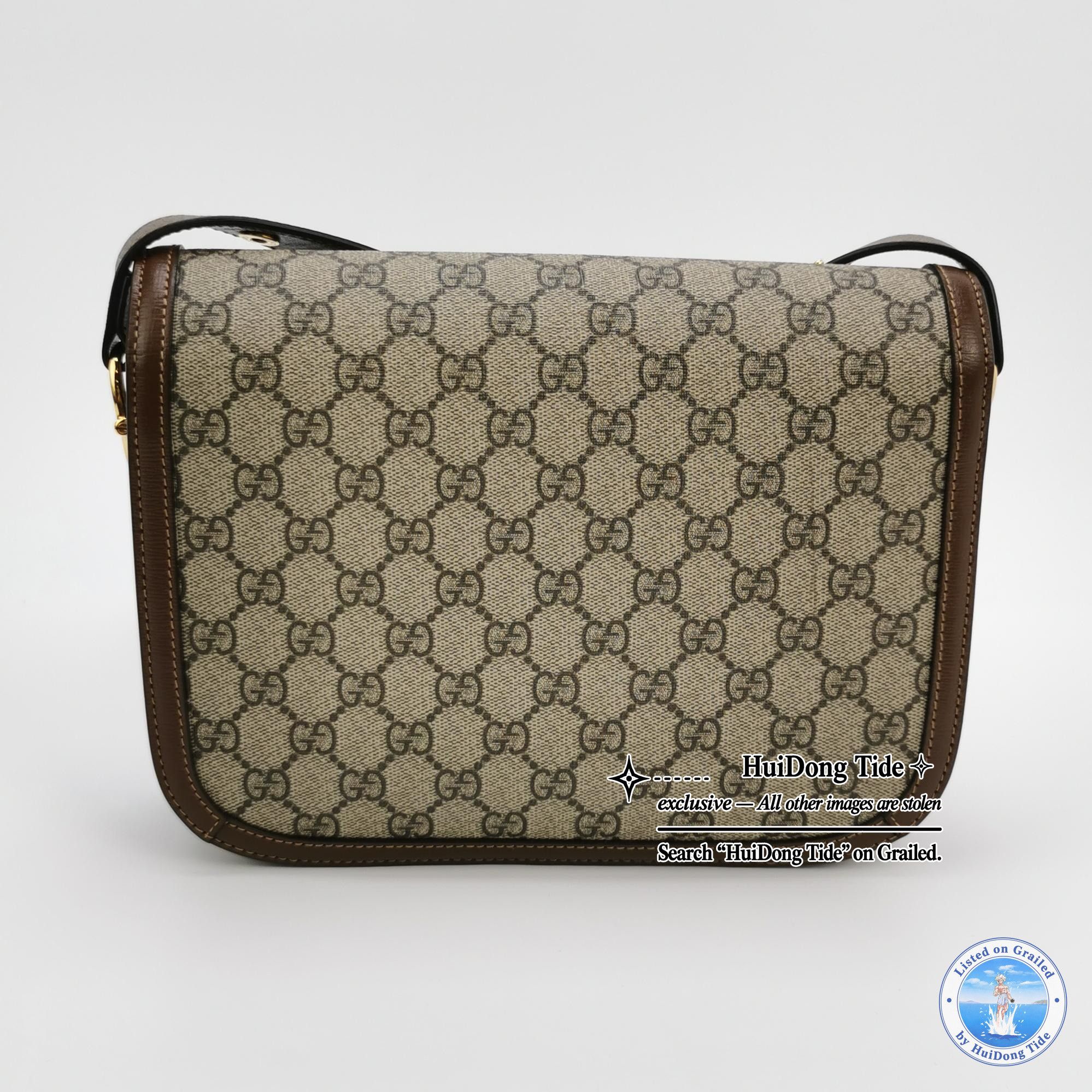 Gucci Gucci 1955 GG Supreme Horsebit Shoulder Bag Size ONE SIZE - 5 Thumbnail