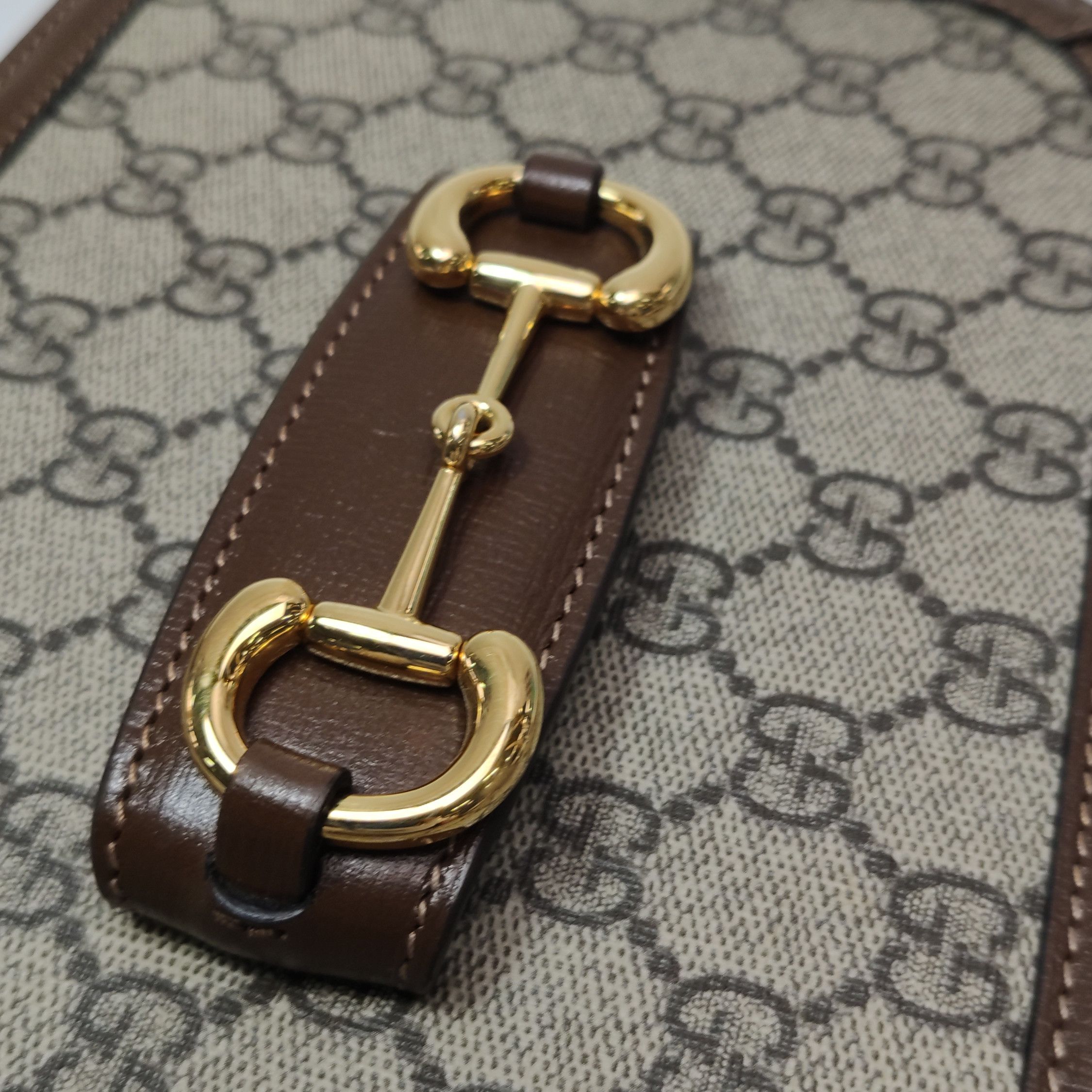 Gucci Gucci 1955 GG Supreme Horsebit Shoulder Bag Size ONE SIZE - 12 Thumbnail