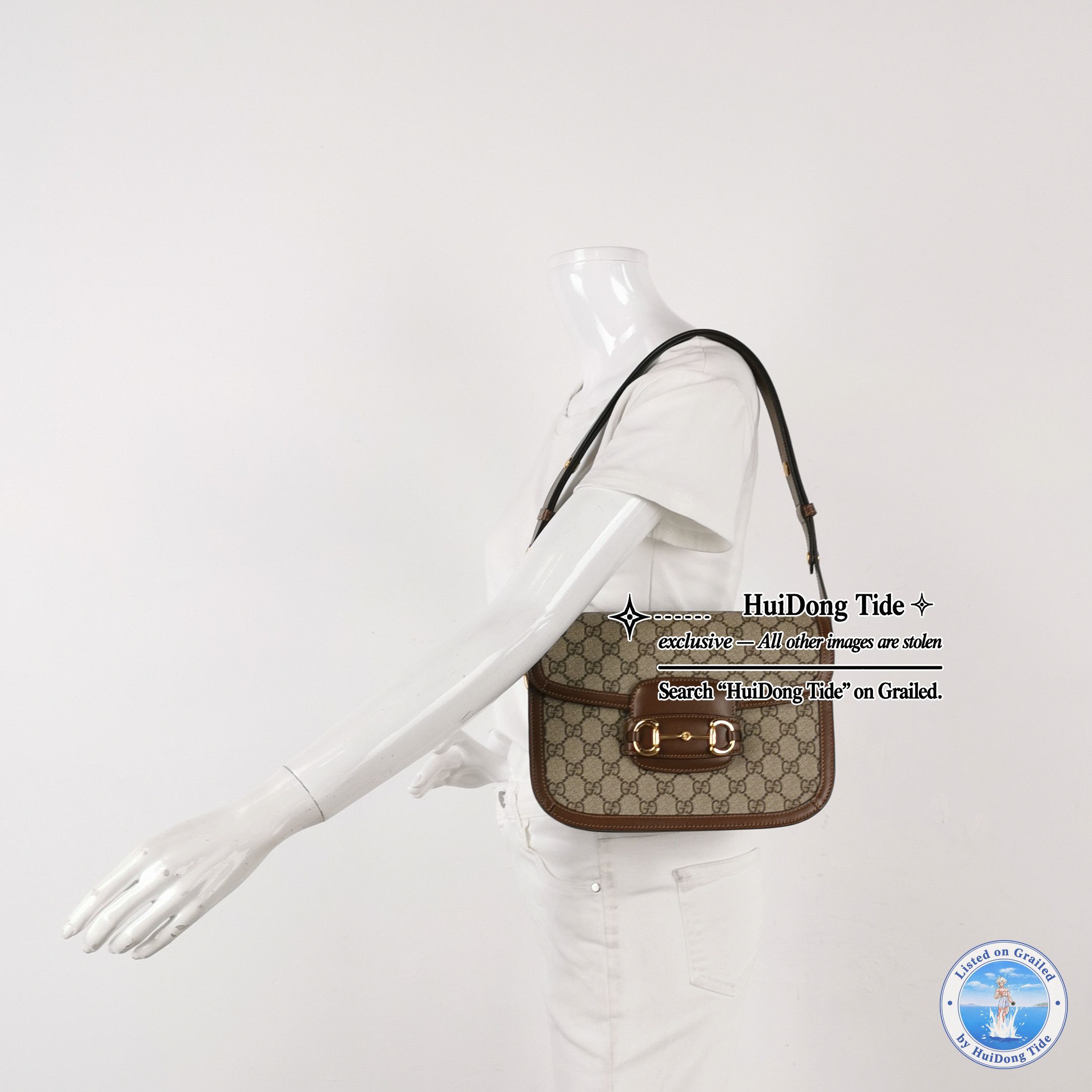 Gucci Gucci 1955 GG Supreme Horsebit Shoulder Bag Size ONE SIZE - 2 Thumbnail