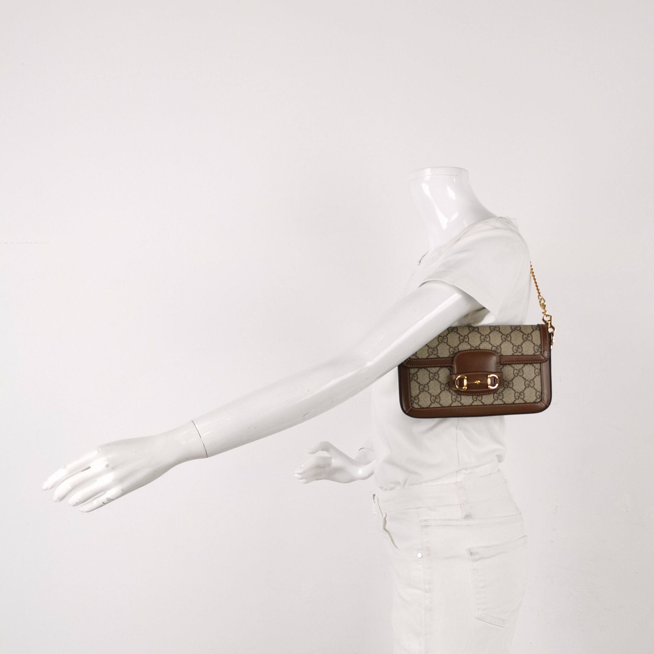 Gucci Gucci 1955 GG Supreme Horsebit Shoulder Bag Size ONE SIZE - 2 Thumbnail