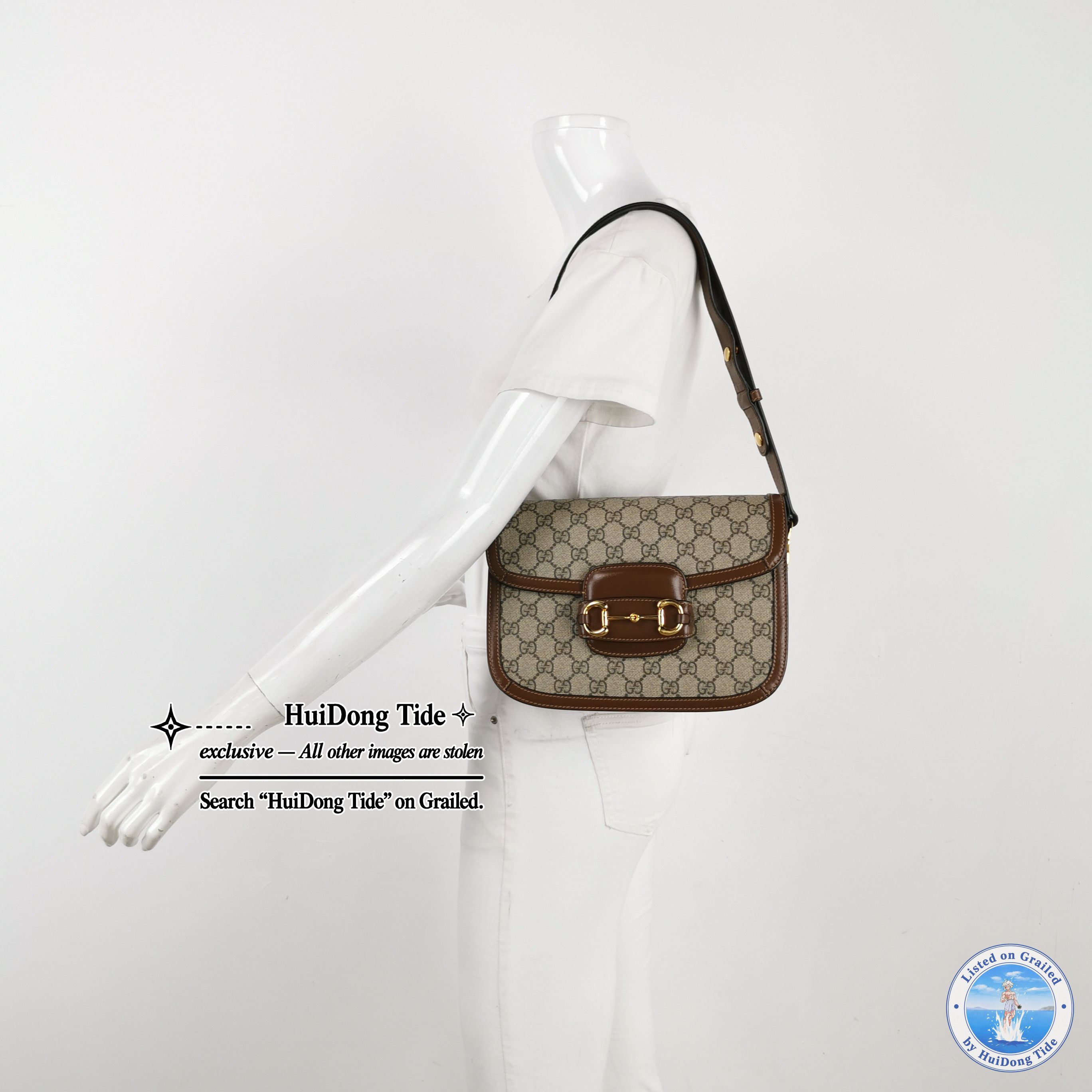 Gucci Gucci 1955 Horsebit GG Supreme Shoulder Bag Size ONE SIZE - 2 Thumbnail