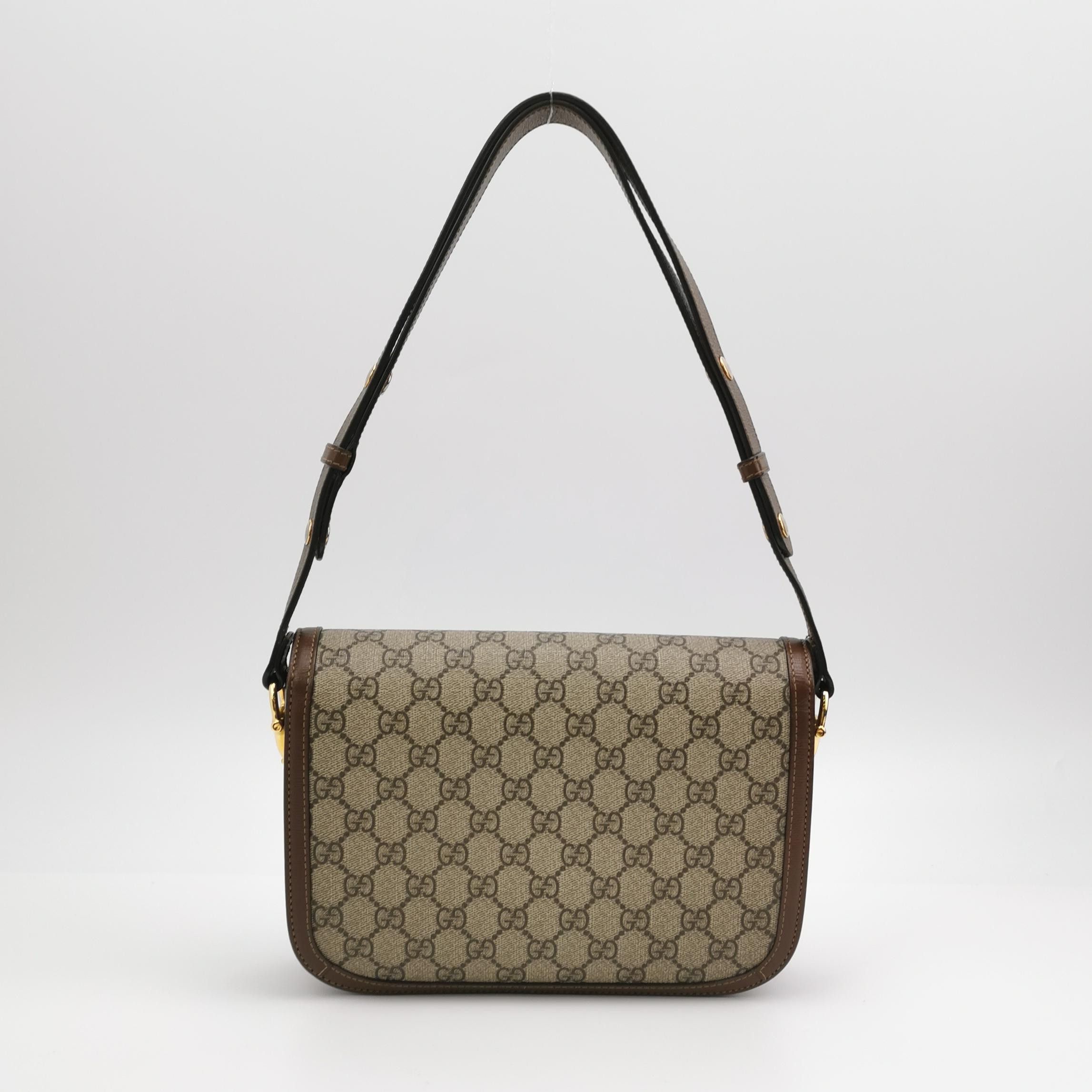 Gucci Gucci 1955 GG Supreme Horsebit Shoulder Bag ONE SIZE Size ONE SIZE - 5 Thumbnail