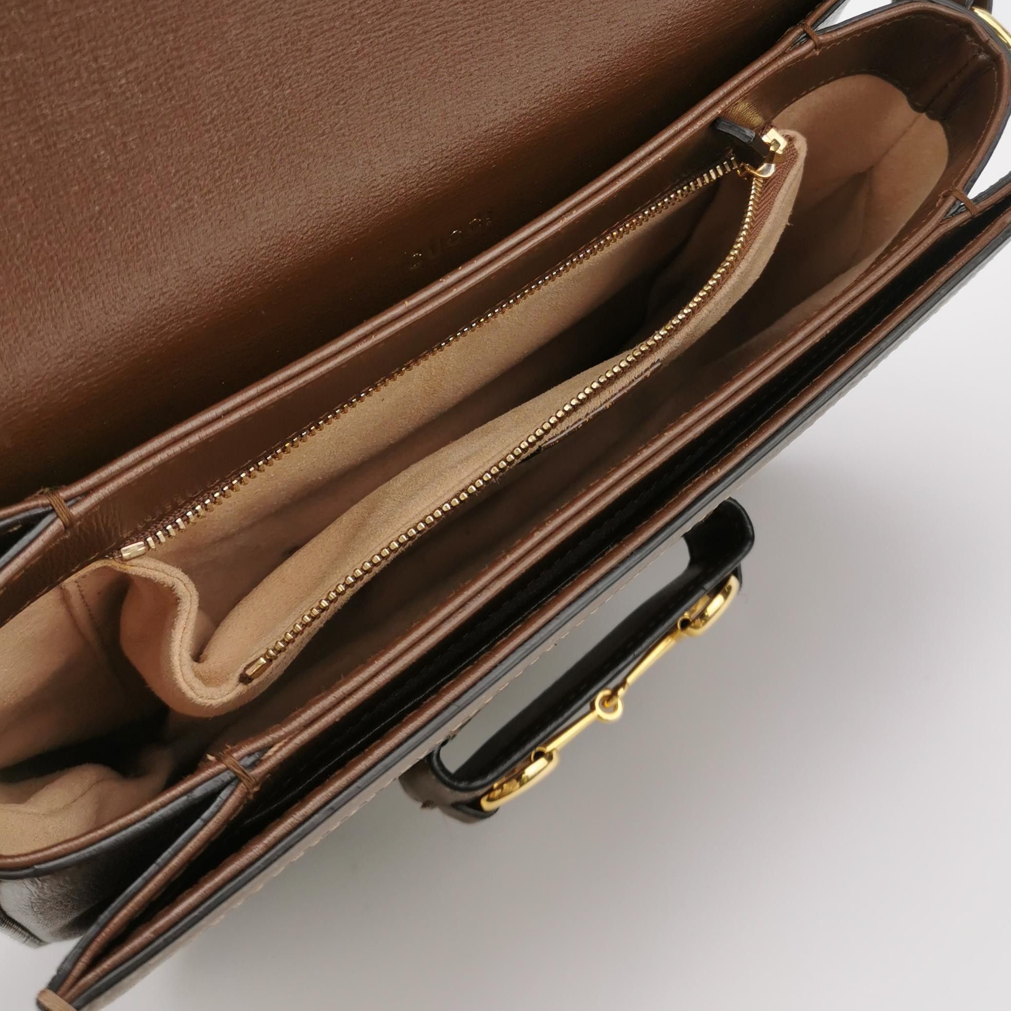 Gucci Gucci 1955 GG Supreme Horsebit Shoulder Bag ONE SIZE Size ONE SIZE - 7 Thumbnail