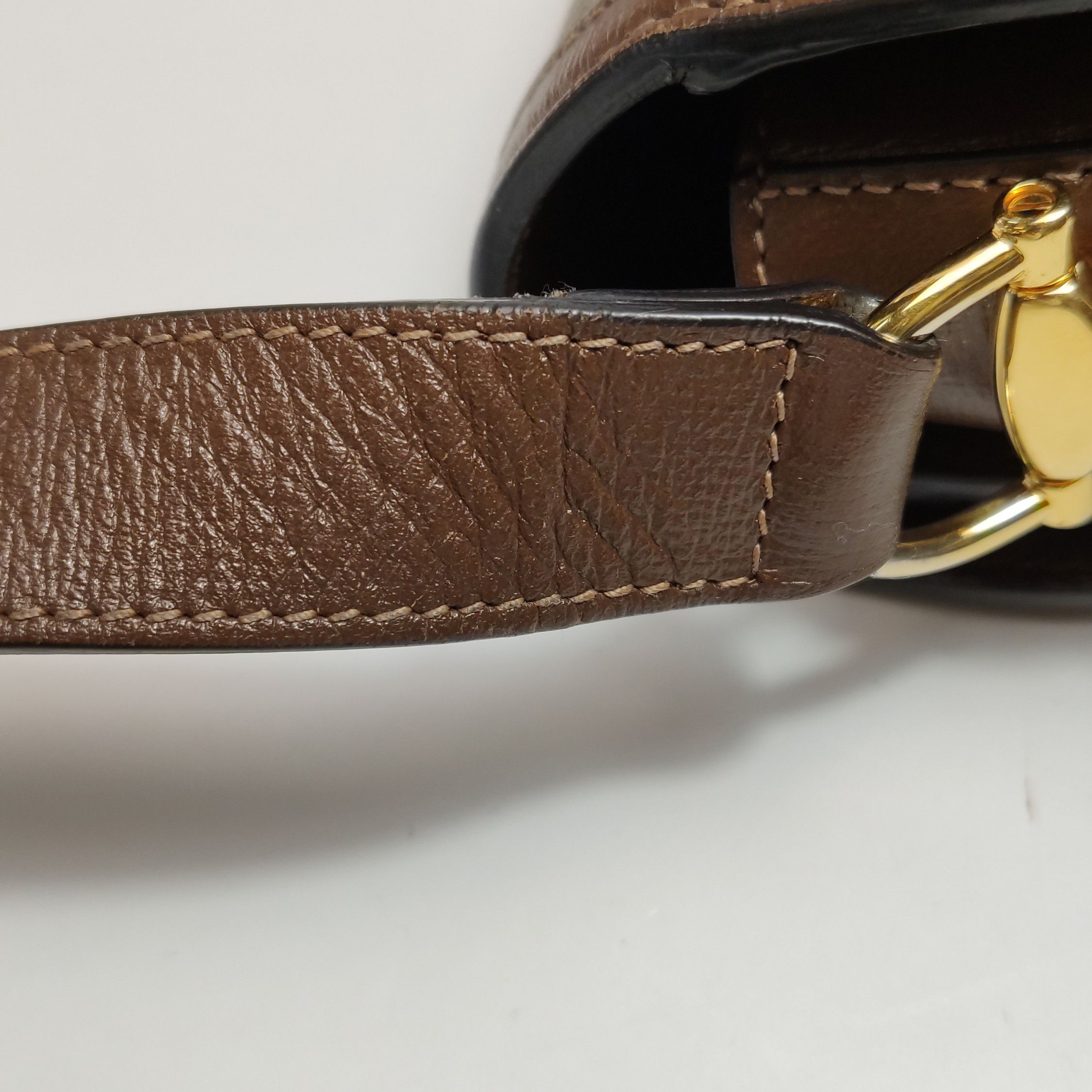 Gucci Gucci 1955 GG Supreme Horsebit Shoulder Bag ONE SIZE Size ONE SIZE - 11 Thumbnail