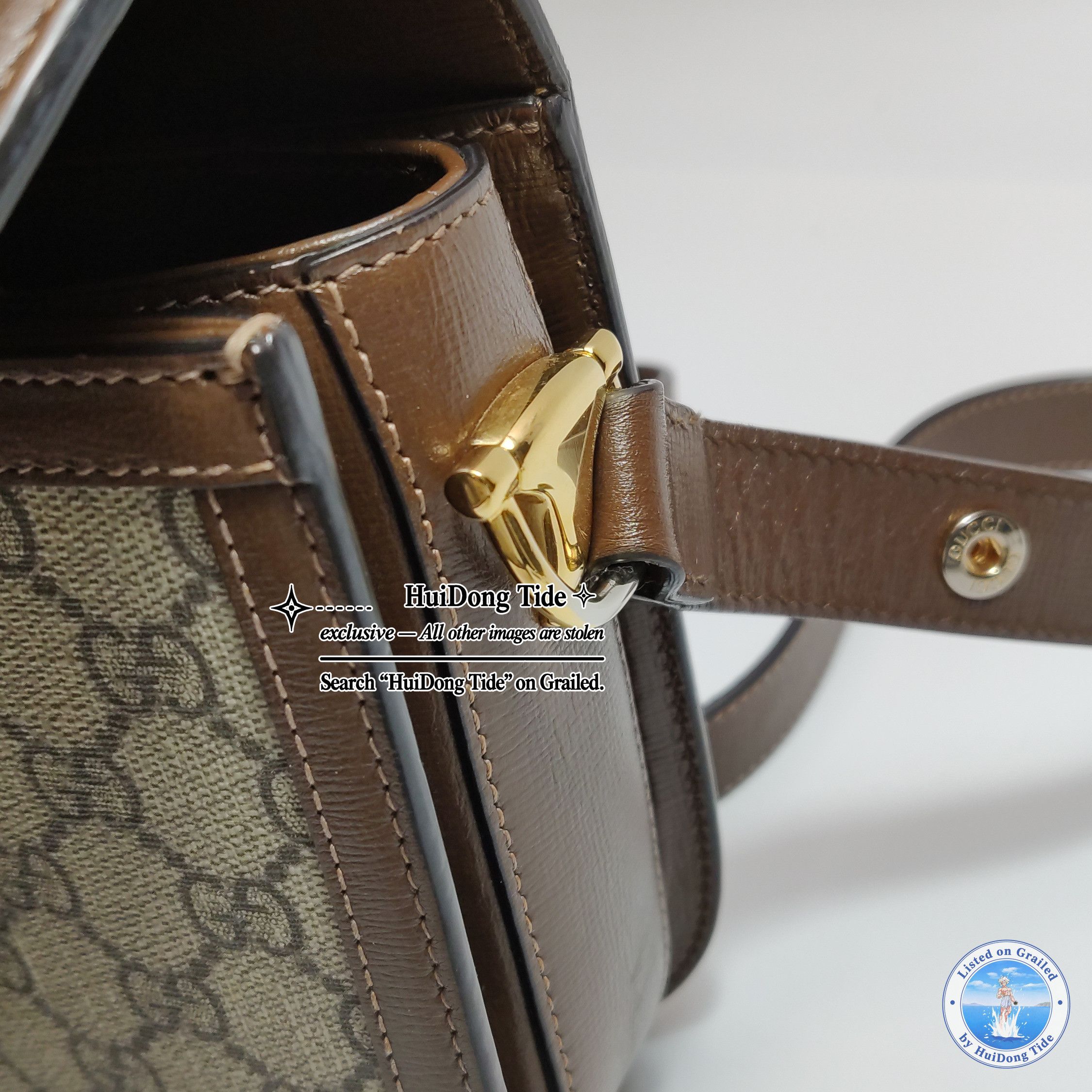 Gucci Gucci 1955 GG Supreme Horsebit Shoulder Bag ONE SIZE Size ONE SIZE - 15 Thumbnail