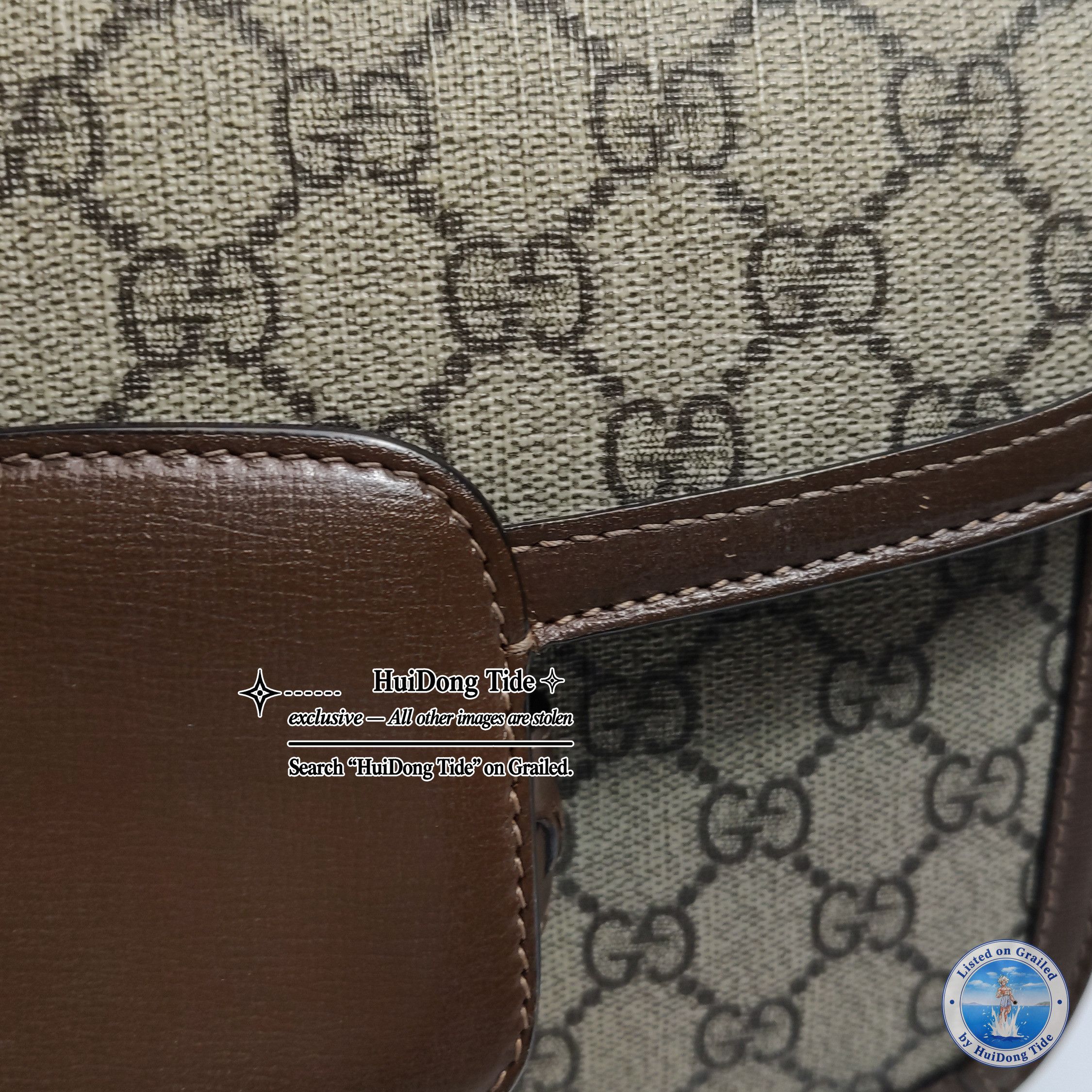 Gucci Gucci 1955 GG Supreme Horsebit Shoulder Bag ONE SIZE Size ONE SIZE - 16 Thumbnail