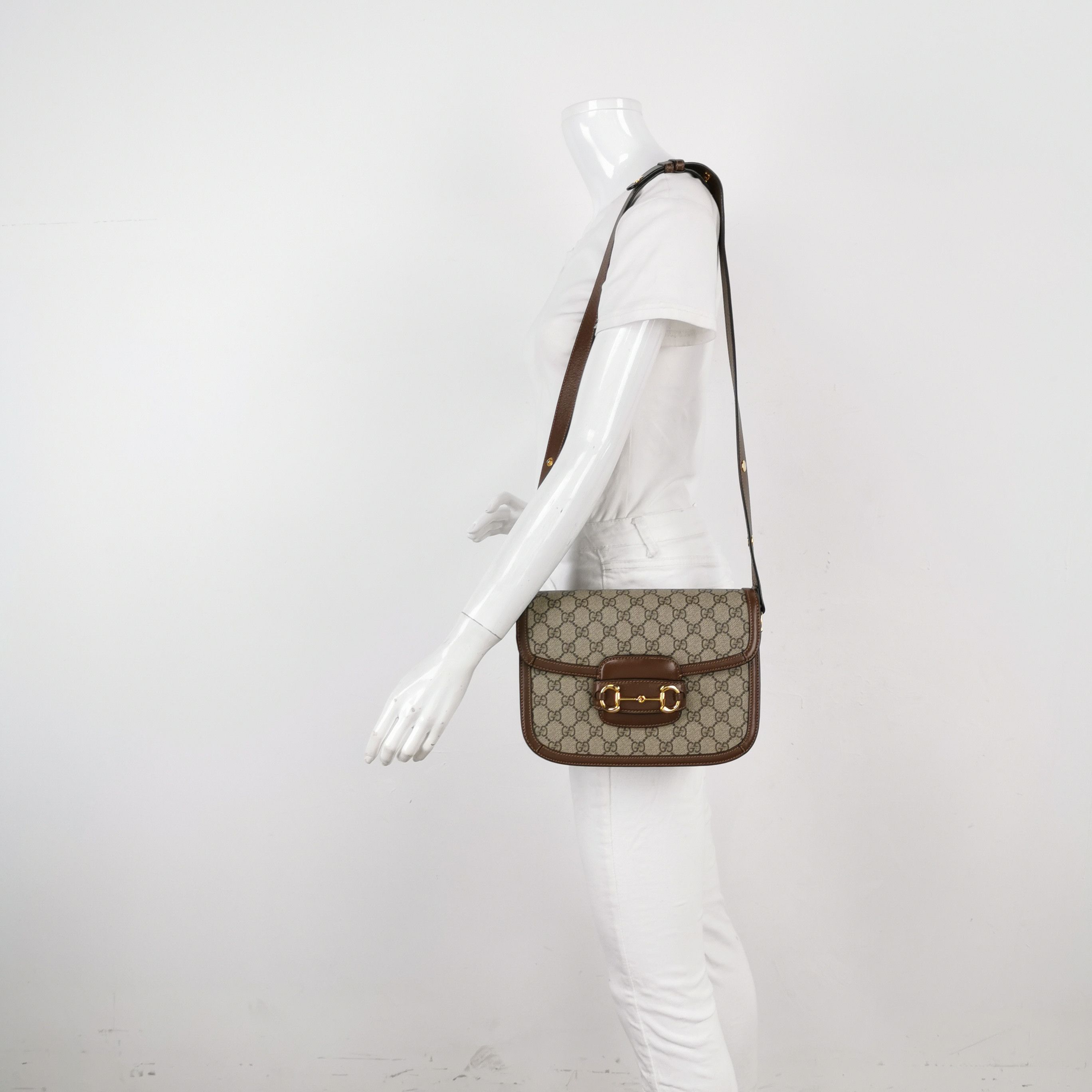 Gucci Gucci 1955 GG Supreme Horsebit Shoulder Bag Size OS Size ONE SIZE - 2 Thumbnail