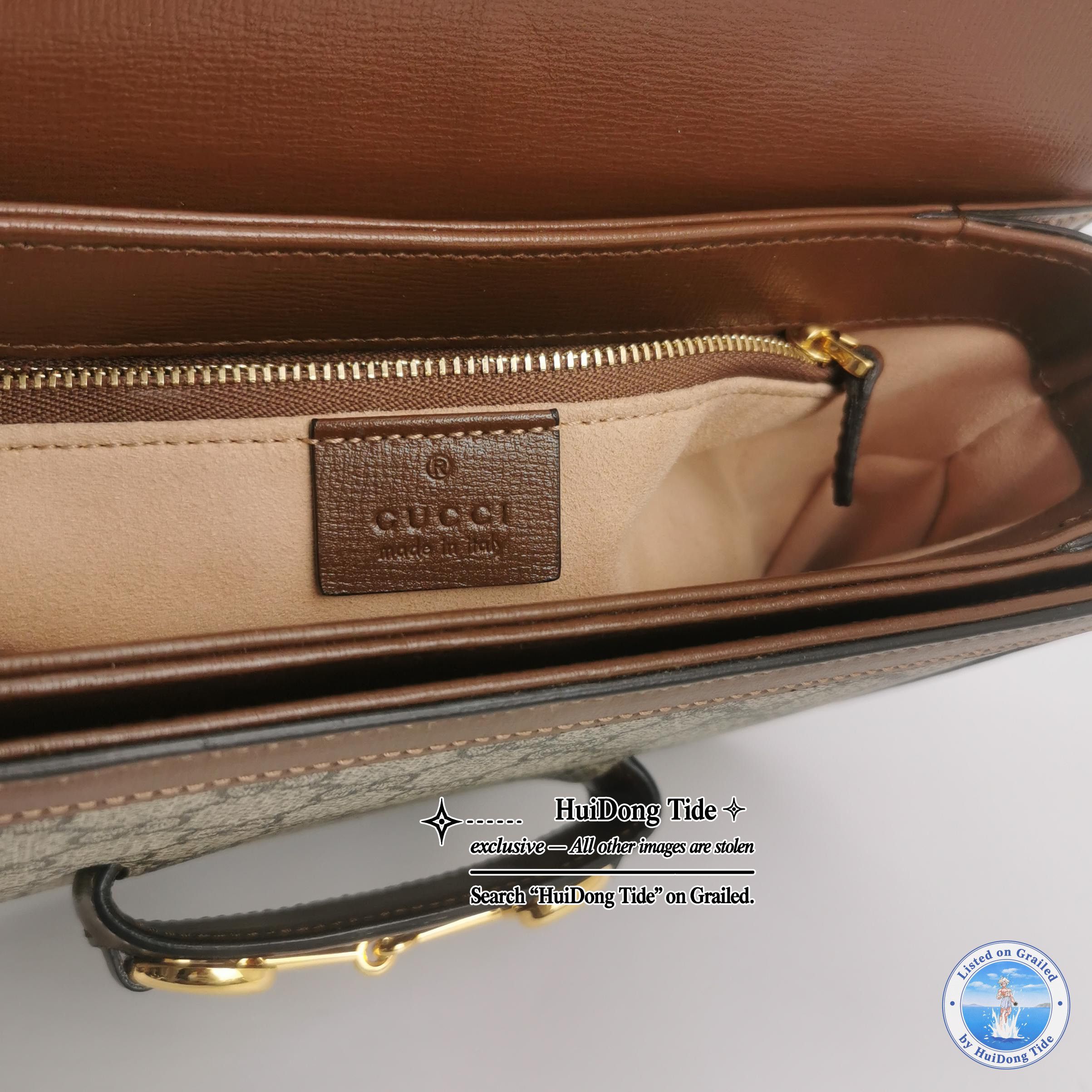 Gucci Gucci 1955 GG Supreme Horsebit Shoulder Bag Size ONE SIZE - 8 Thumbnail