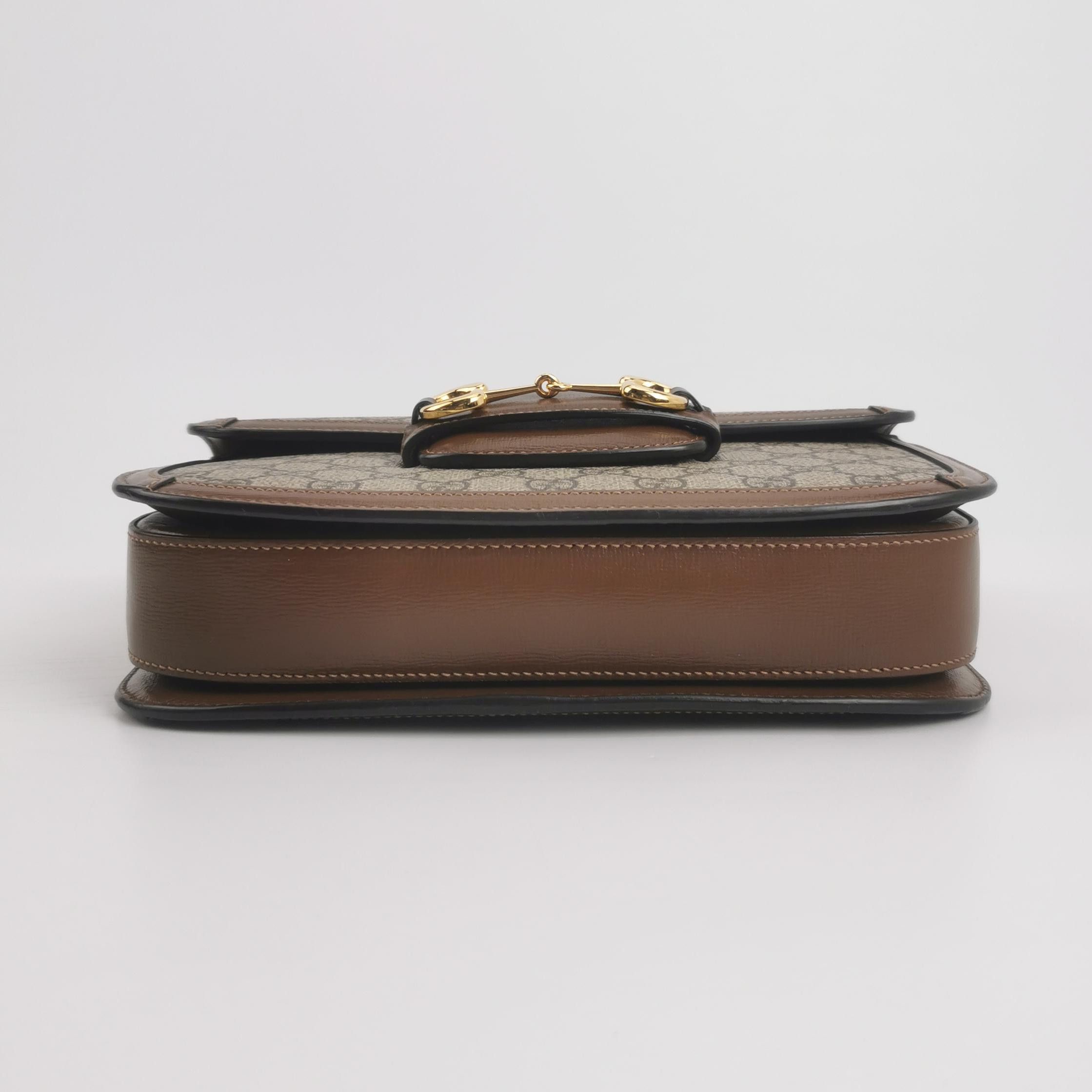 Gucci Gucci 1955 GG Supreme Horsebit Shoulder Bag Size ONE SIZE - 6 Thumbnail
