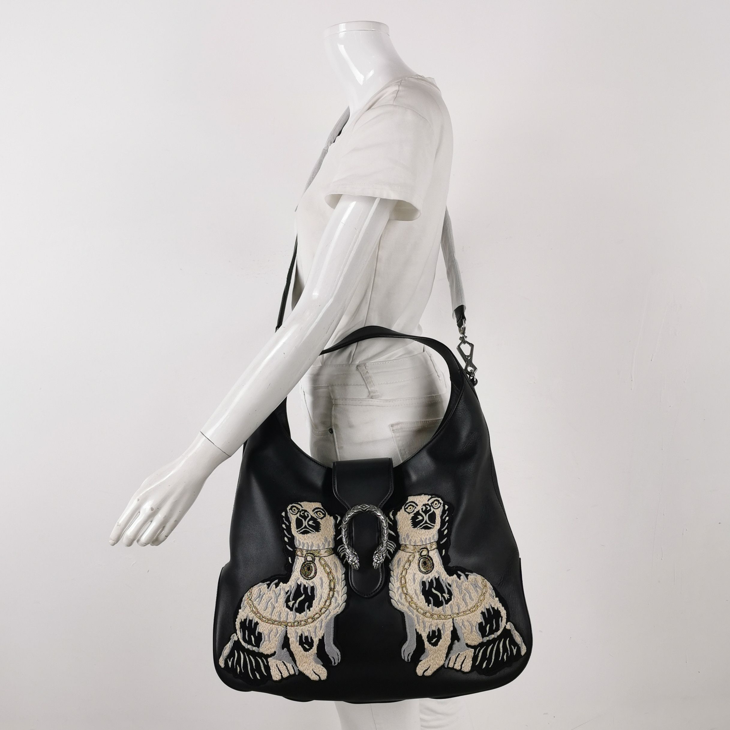 Gucci Gucci Dionysus Leather Embroidered Shoulder Bag Size ONE SIZE - 2 Thumbnail