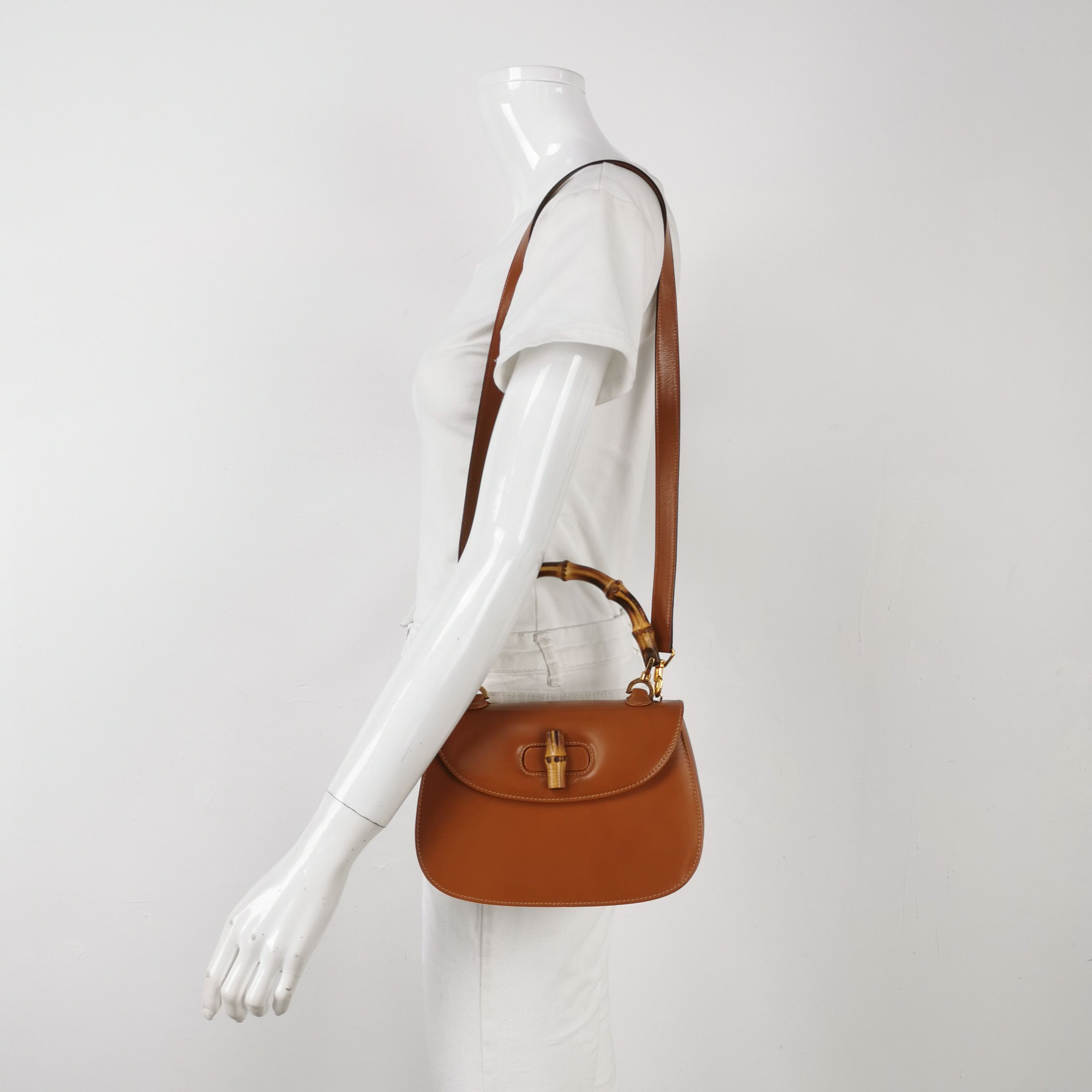 Gucci Gucci Bamboo Leather Handle Bag One Size Size ONE SIZE - 2 Thumbnail