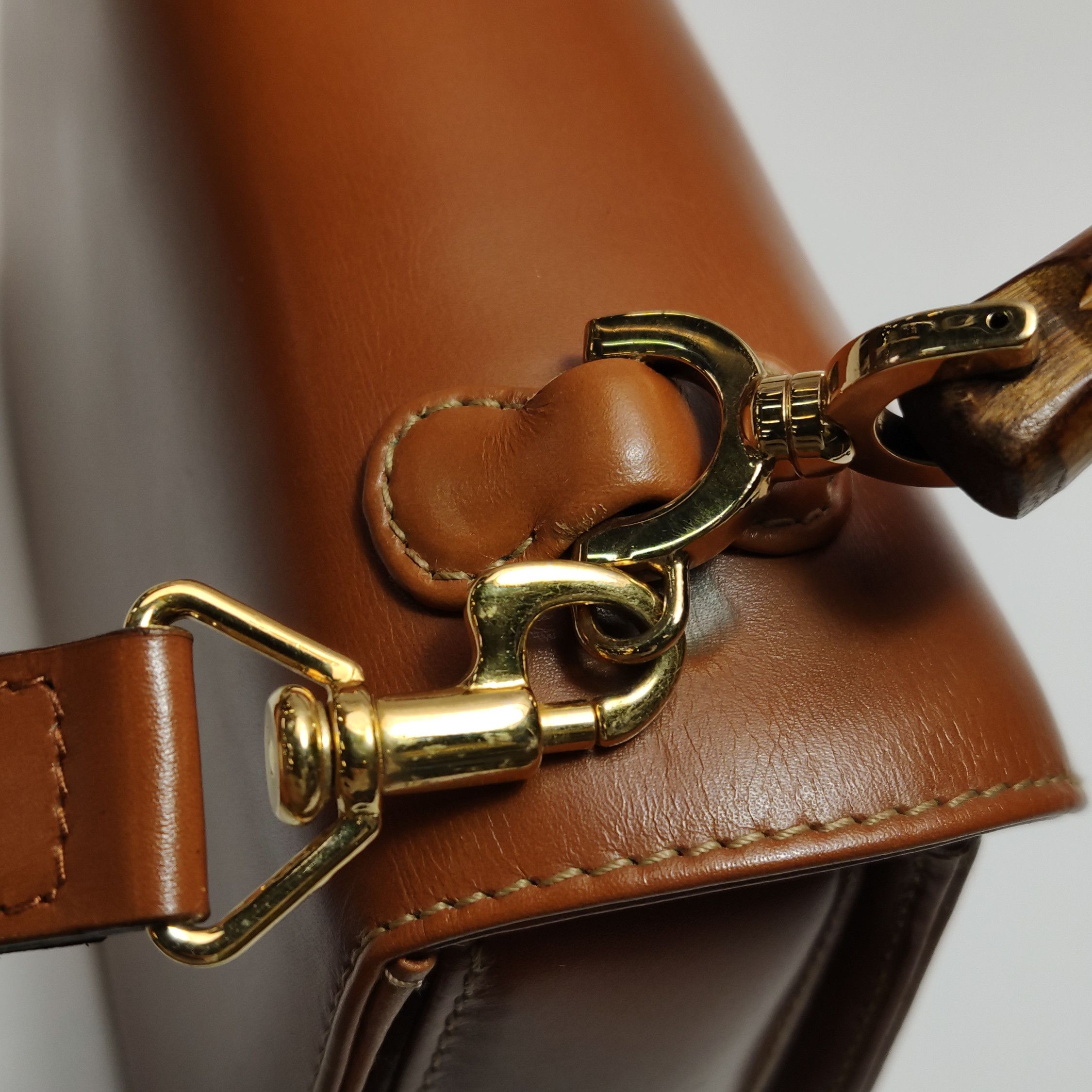 Gucci Gucci Bamboo Leather Handle Bag One Size Size ONE SIZE - 15 Thumbnail
