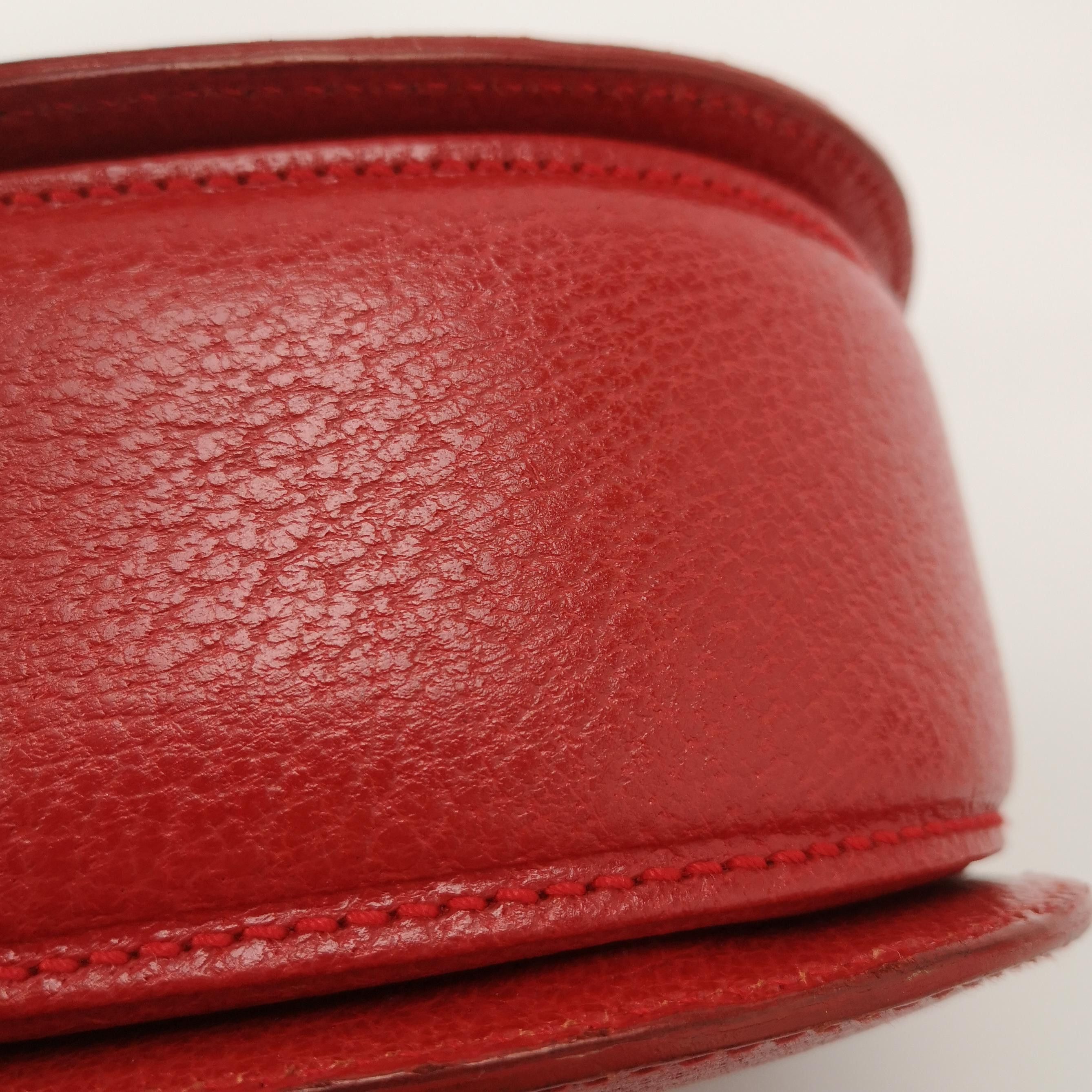 Gucci Gucci Red Leather Bamboo Handle Bag Size ONE SIZE - 9 Thumbnail