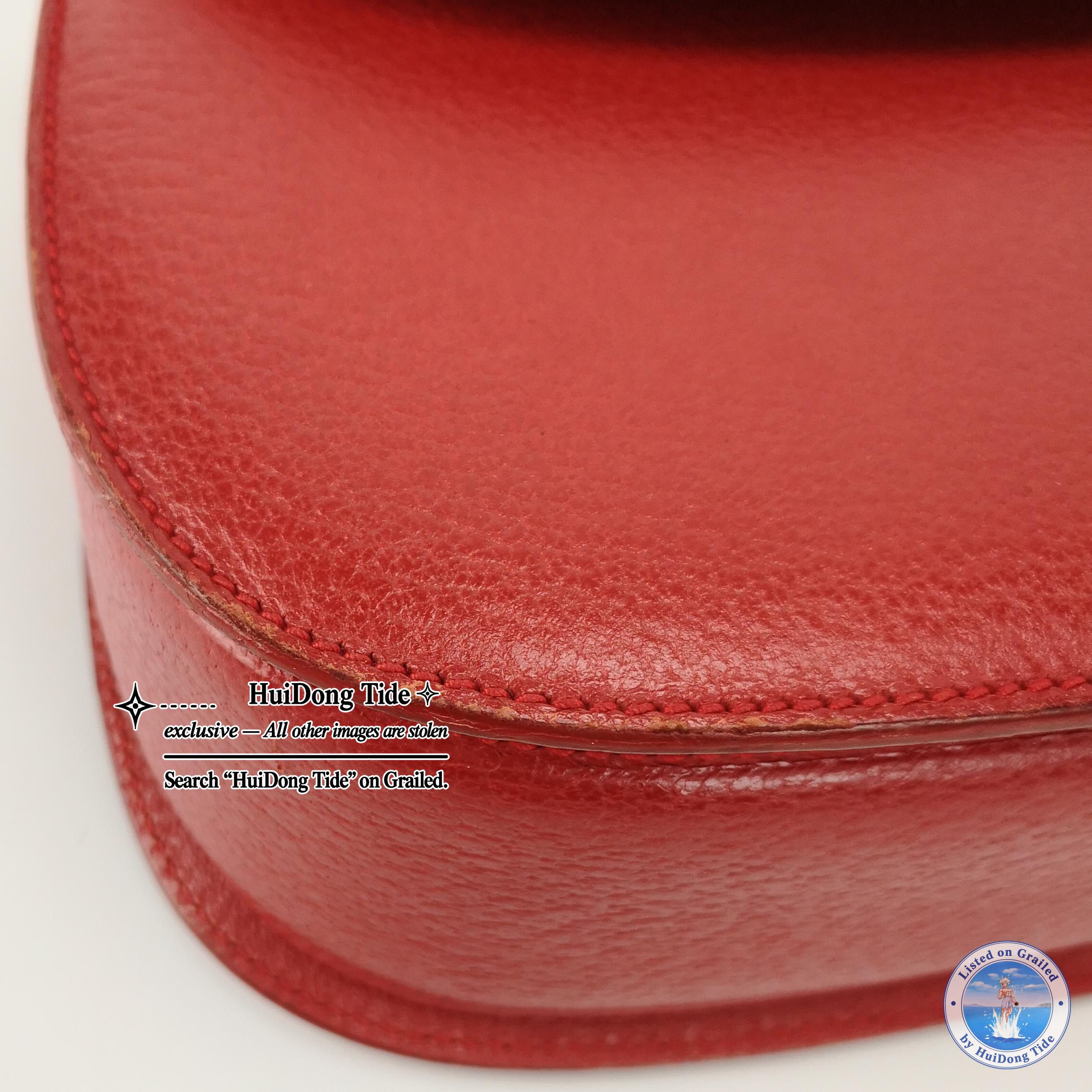 Gucci Gucci Red Leather Bamboo Handle Bag Size ONE SIZE - 11 Thumbnail