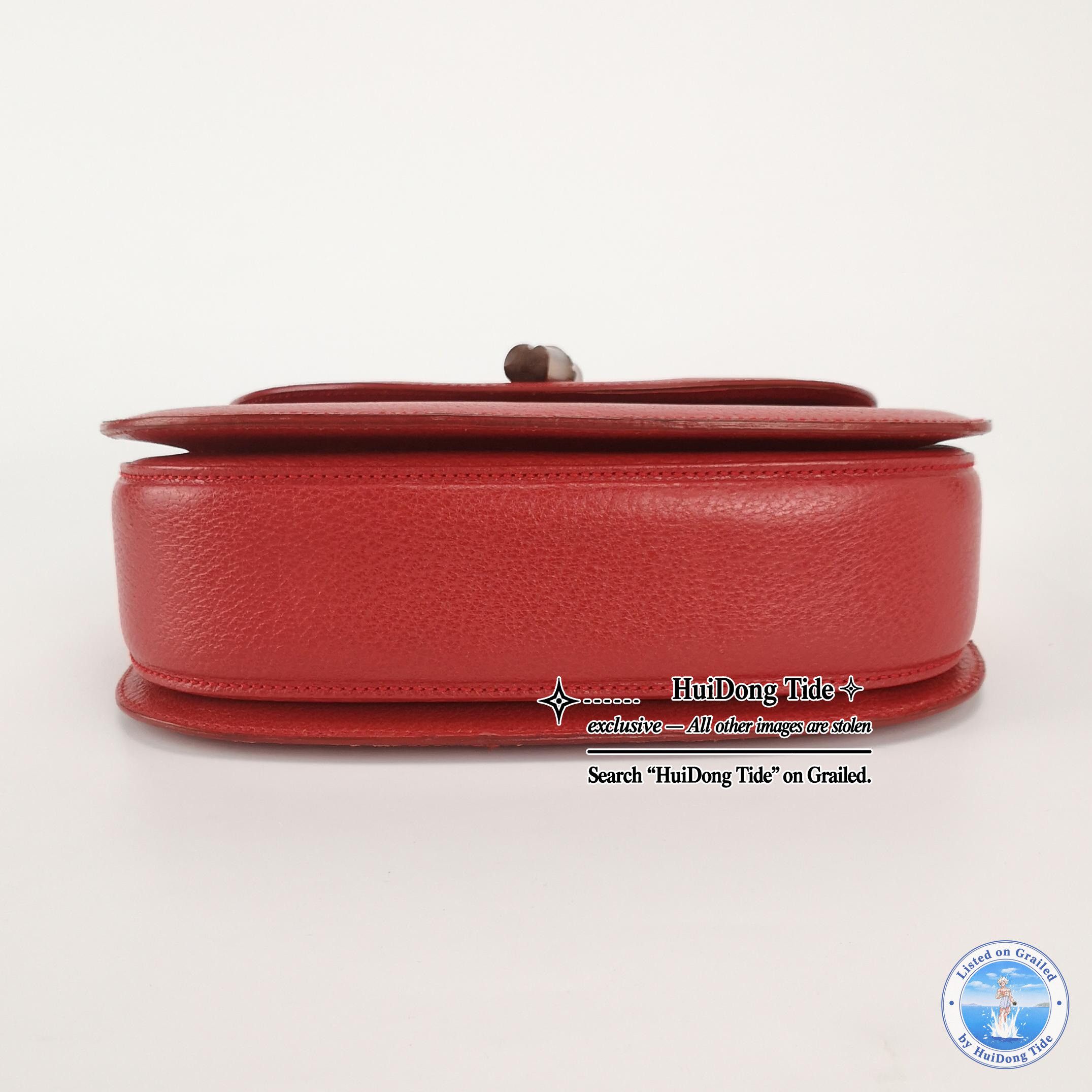 Gucci Gucci Red Leather Bamboo Handle Bag Size ONE SIZE - 5 Thumbnail