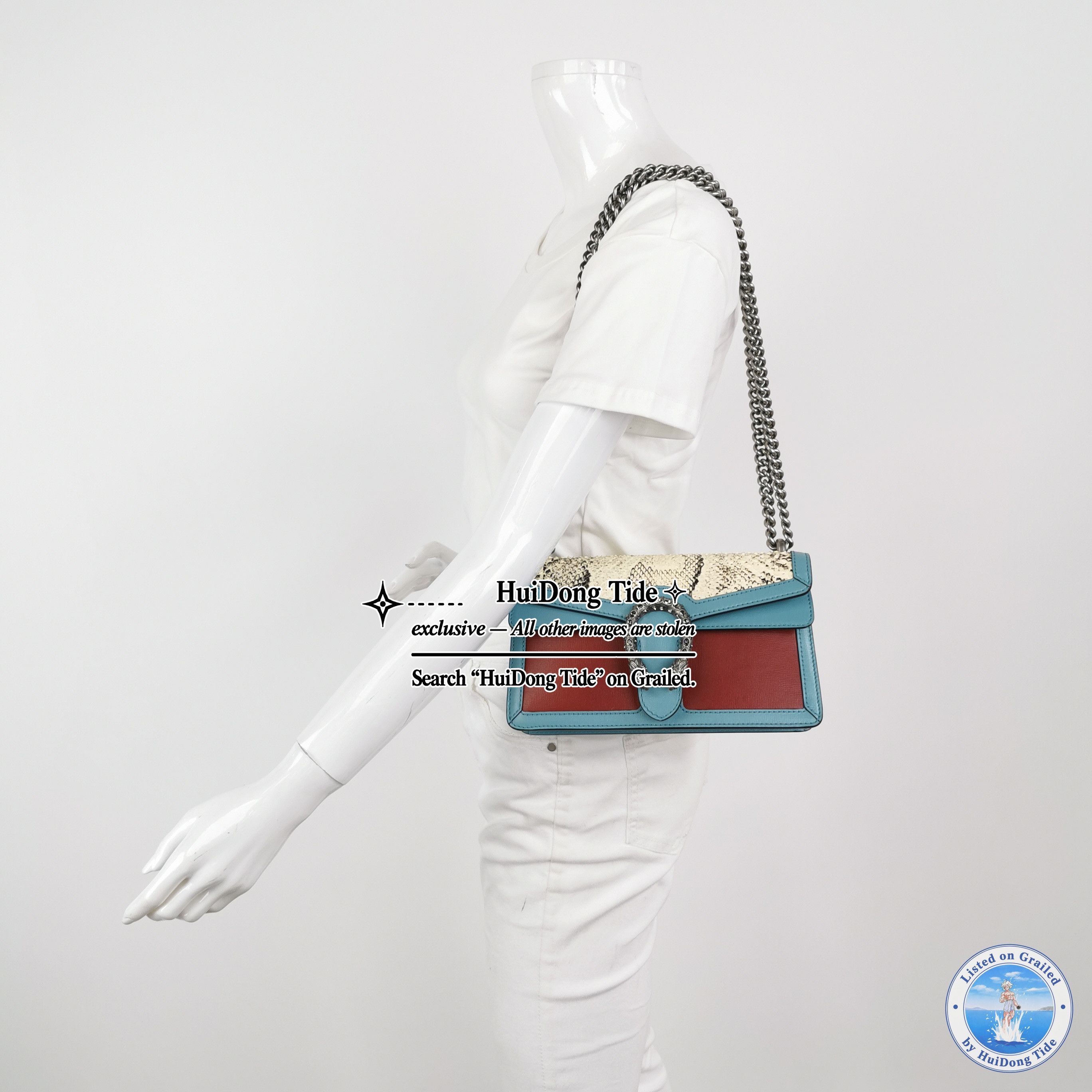 Gucci Gucci Dionysus Leather Snakeskin Shoulder Bag ONE SIZE Size ONE SIZE - 2 Thumbnail