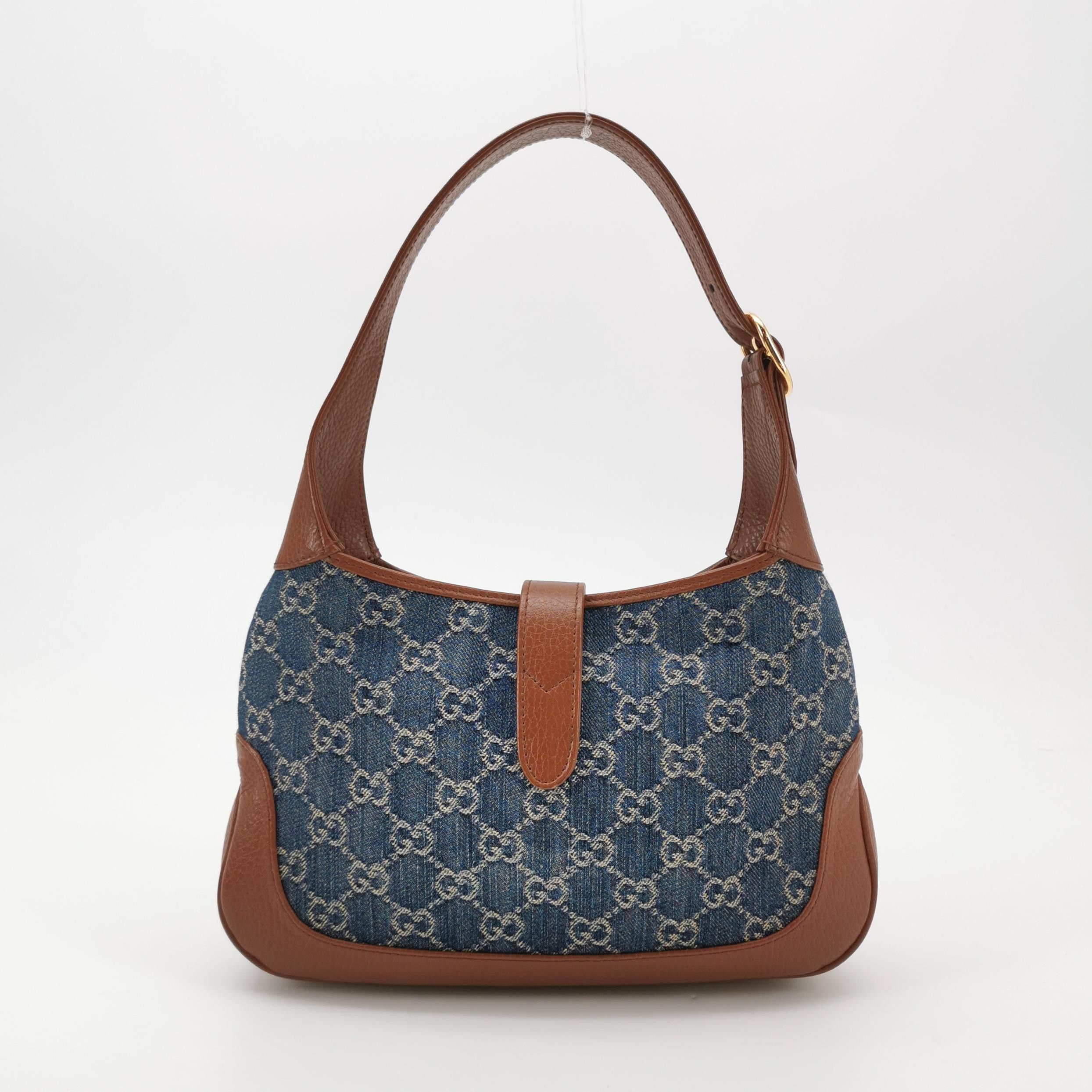 Gucci Gucci Jackie 1961 Denim Leather Shoulder Bag Size ONE SIZE - 5 Thumbnail