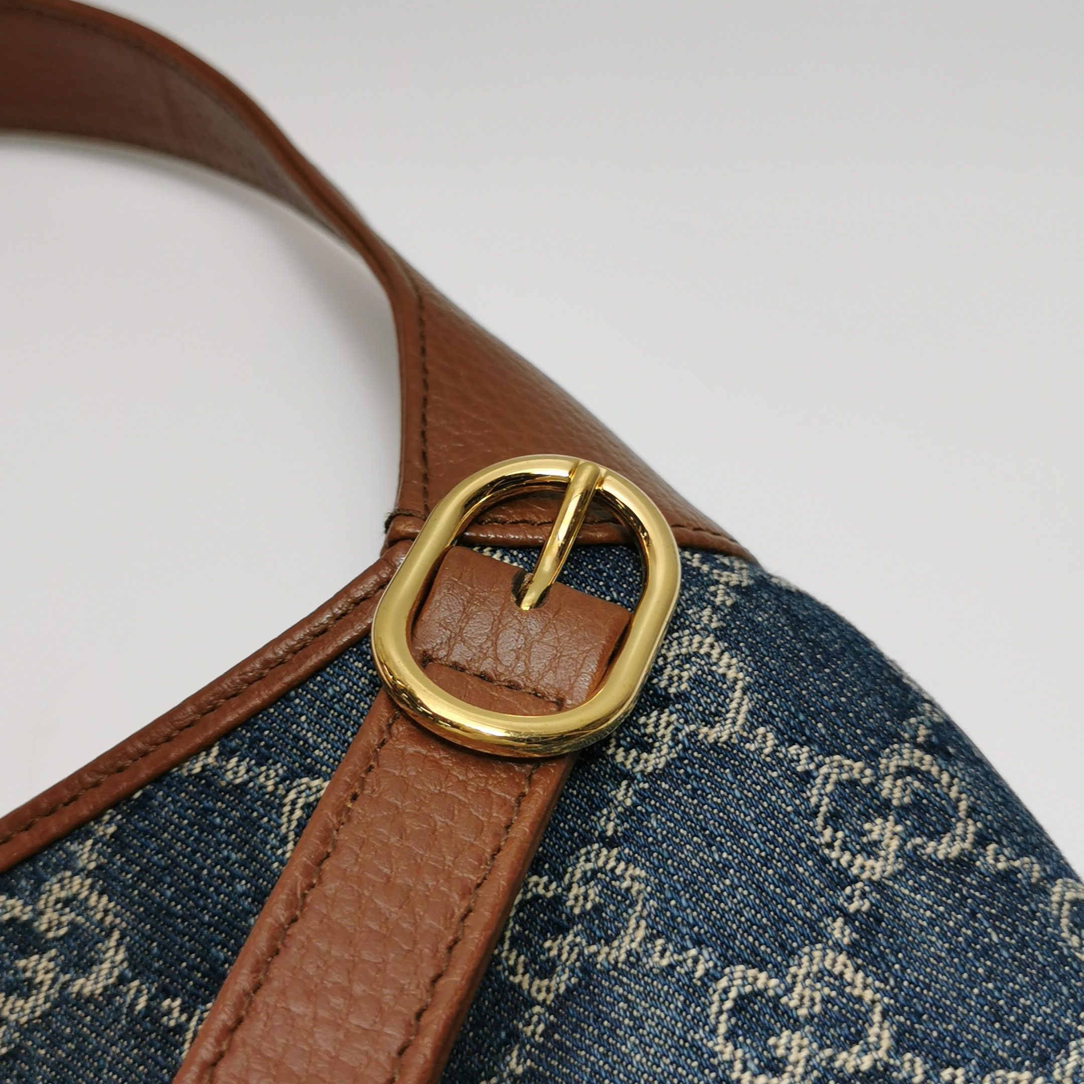 Gucci Gucci Jackie 1961 Denim Leather Shoulder Bag Size ONE SIZE - 15 Thumbnail