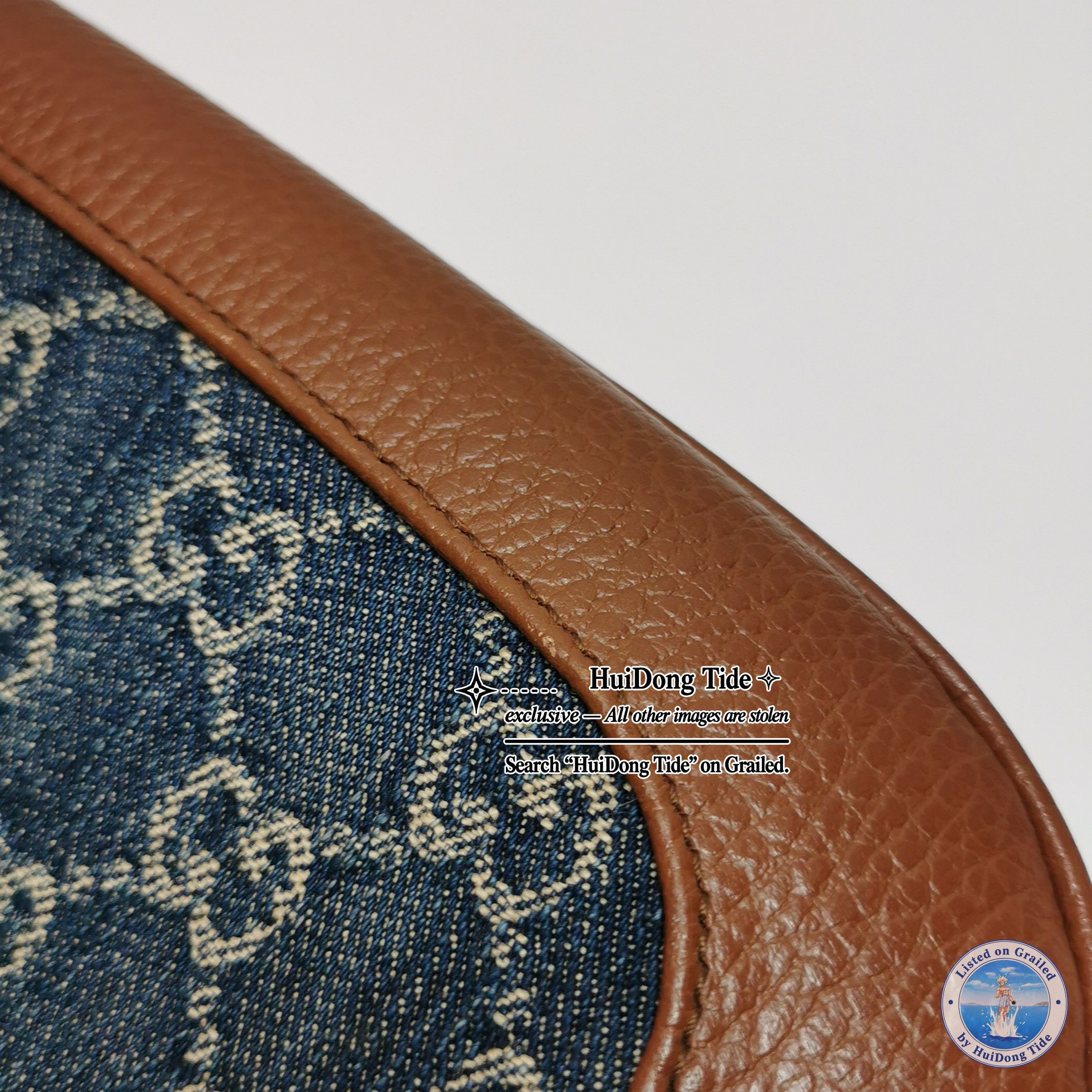 Gucci Gucci Jackie 1961 Denim Leather Shoulder Bag Size ONE SIZE - 18 Thumbnail
