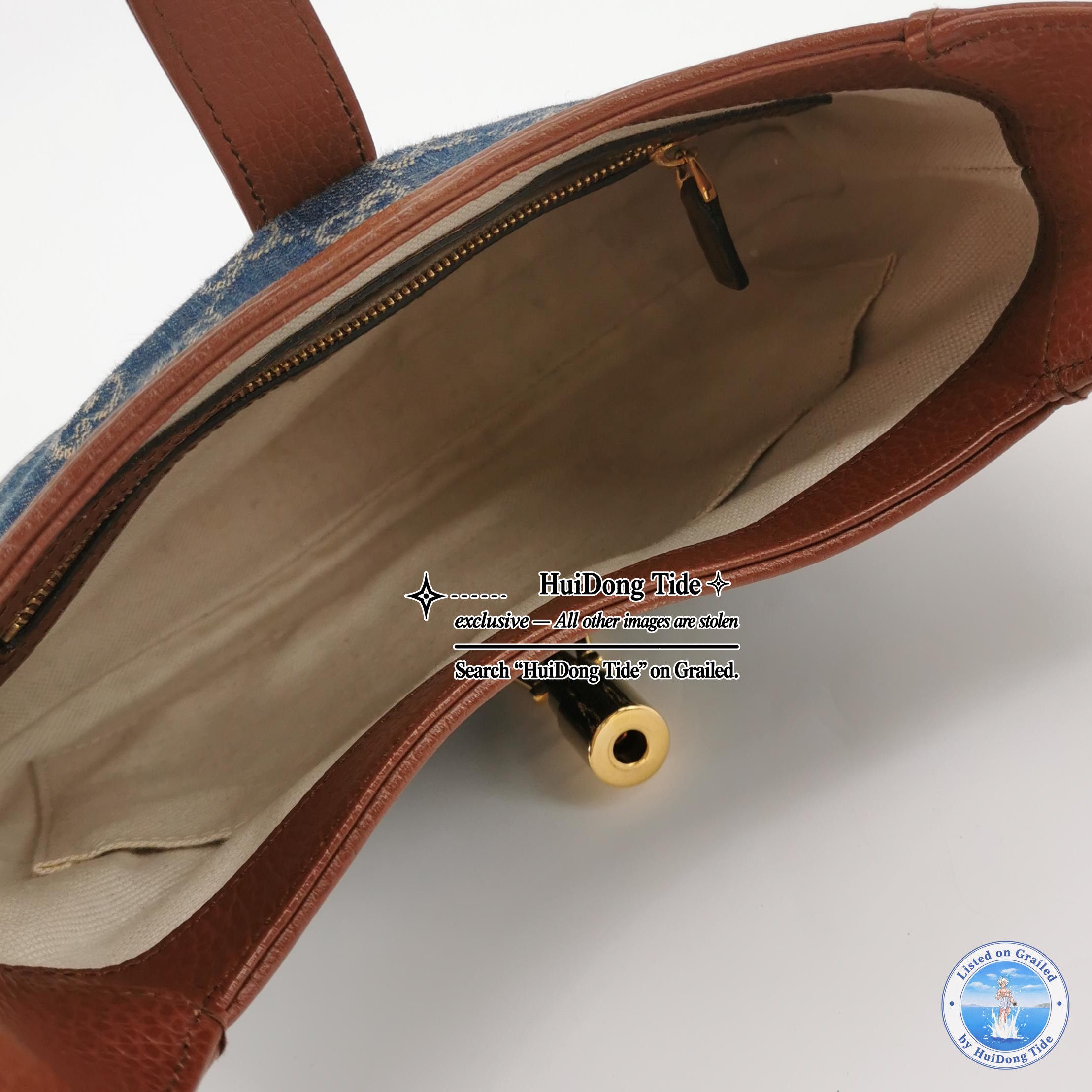 Gucci Gucci Jackie 1961 Denim Leather Shoulder Bag Size ONE SIZE - 7 Thumbnail