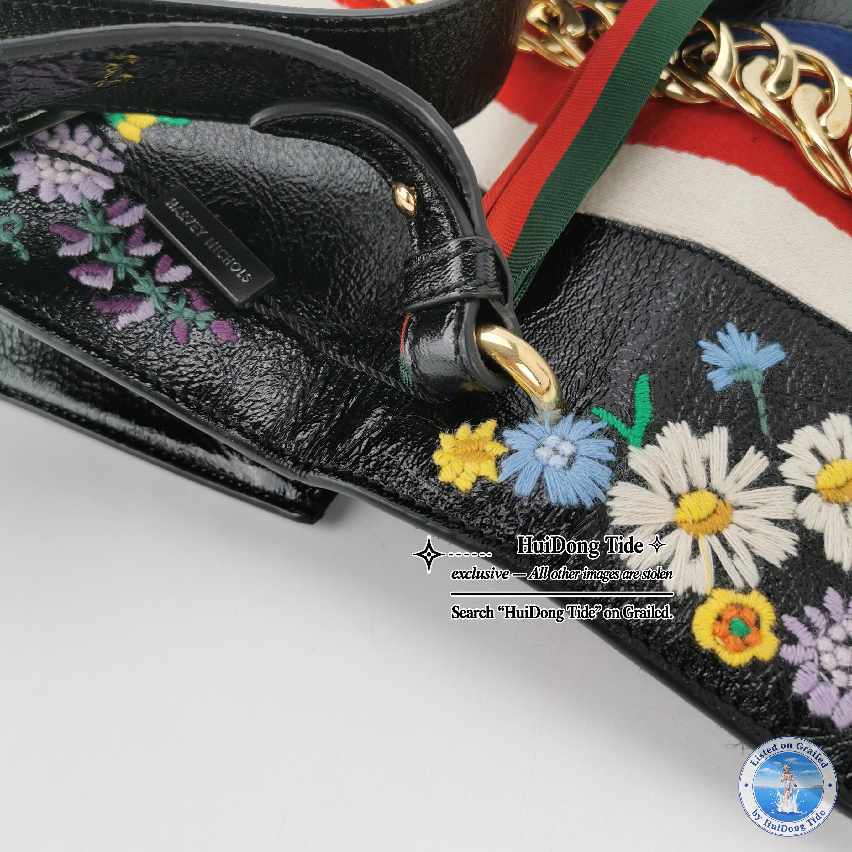Gucci Gucci Sylvie Floral Embroidery Shoulder Bag Size ONE SIZE - 9 Thumbnail