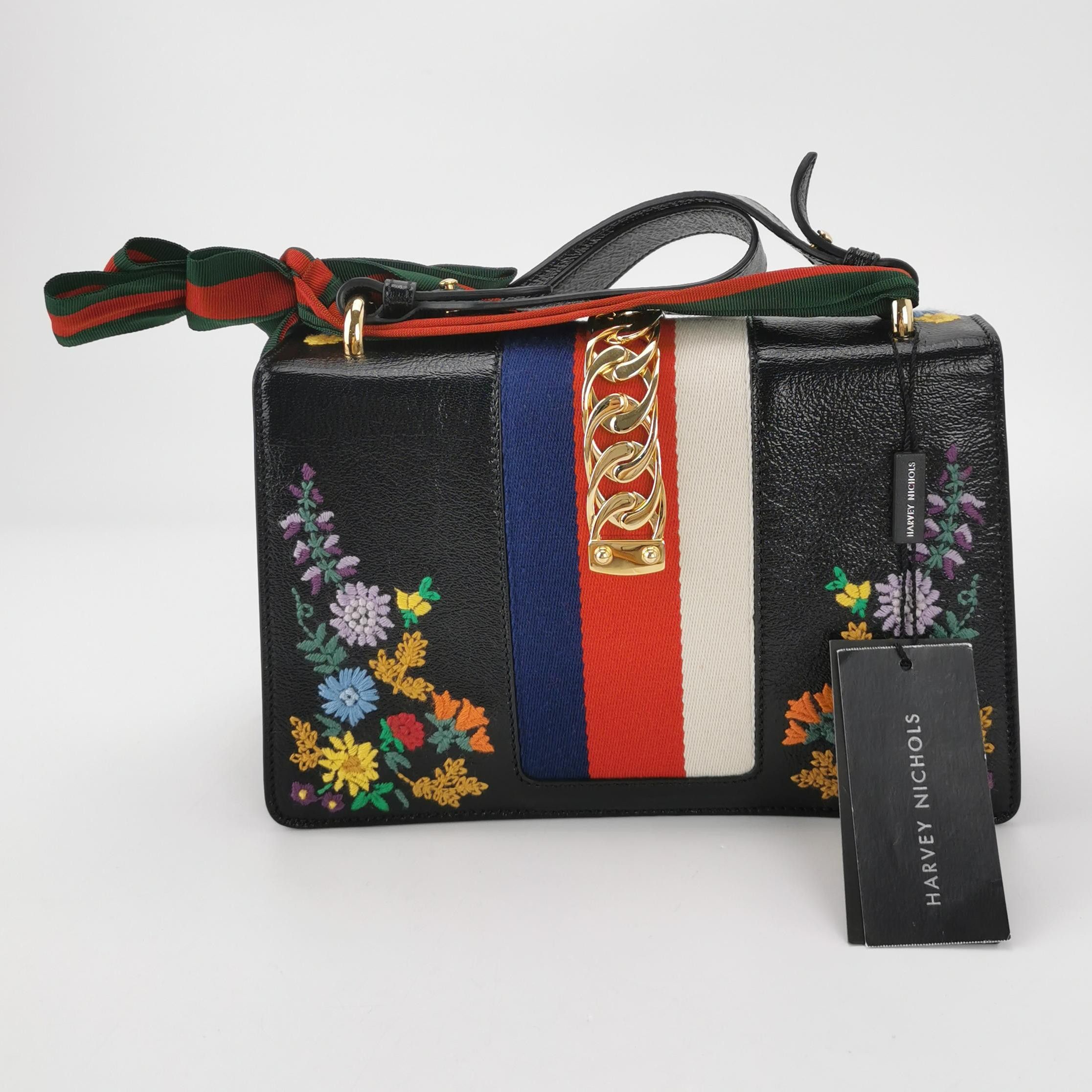 Gucci Gucci Sylvie Floral Embroidery Shoulder Bag Size ONE SIZE - 4 Thumbnail