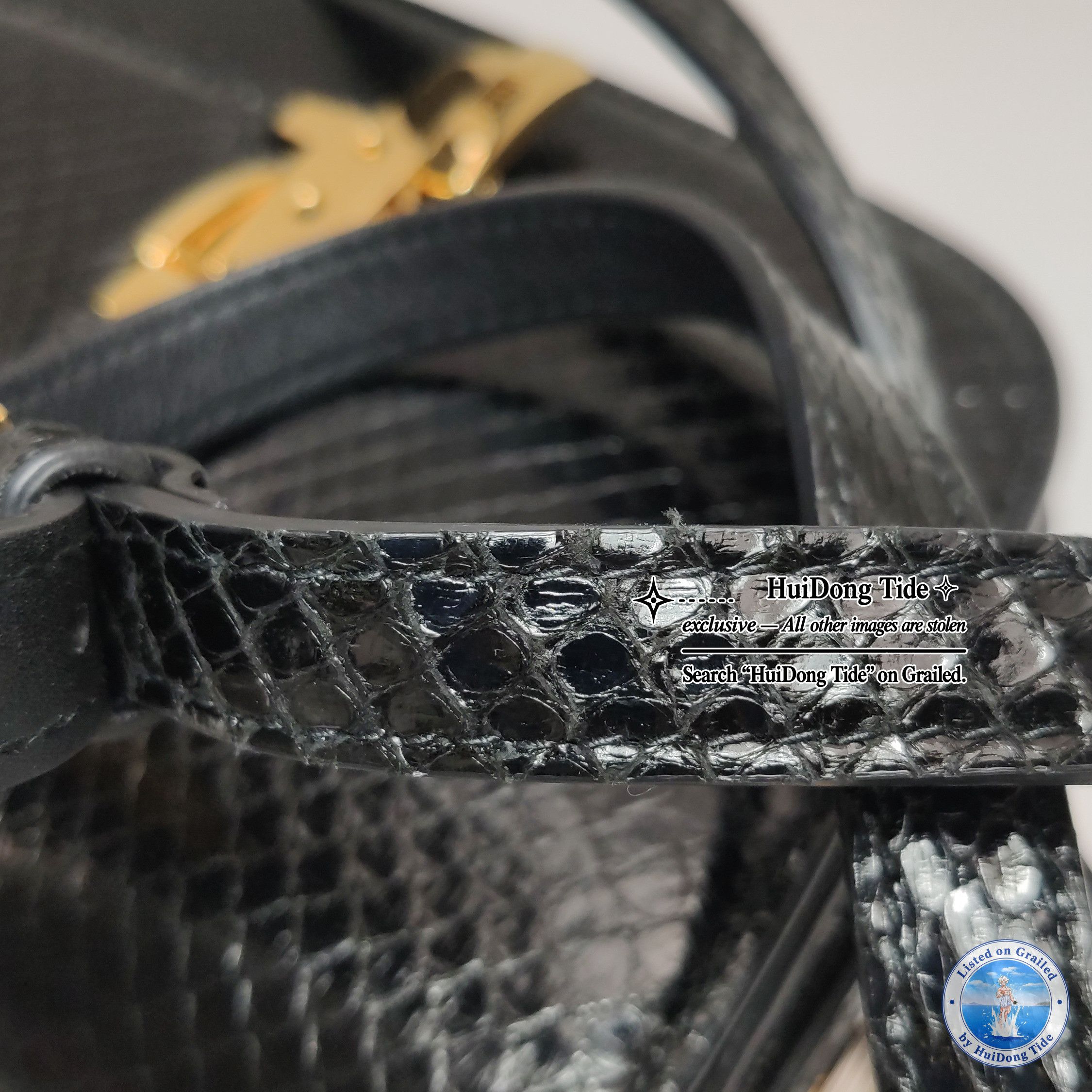 Gucci Gucci Sylvie Black Snake Leather Shoulder Bag ONE SIZE Size ONE SIZE - 12 Thumbnail