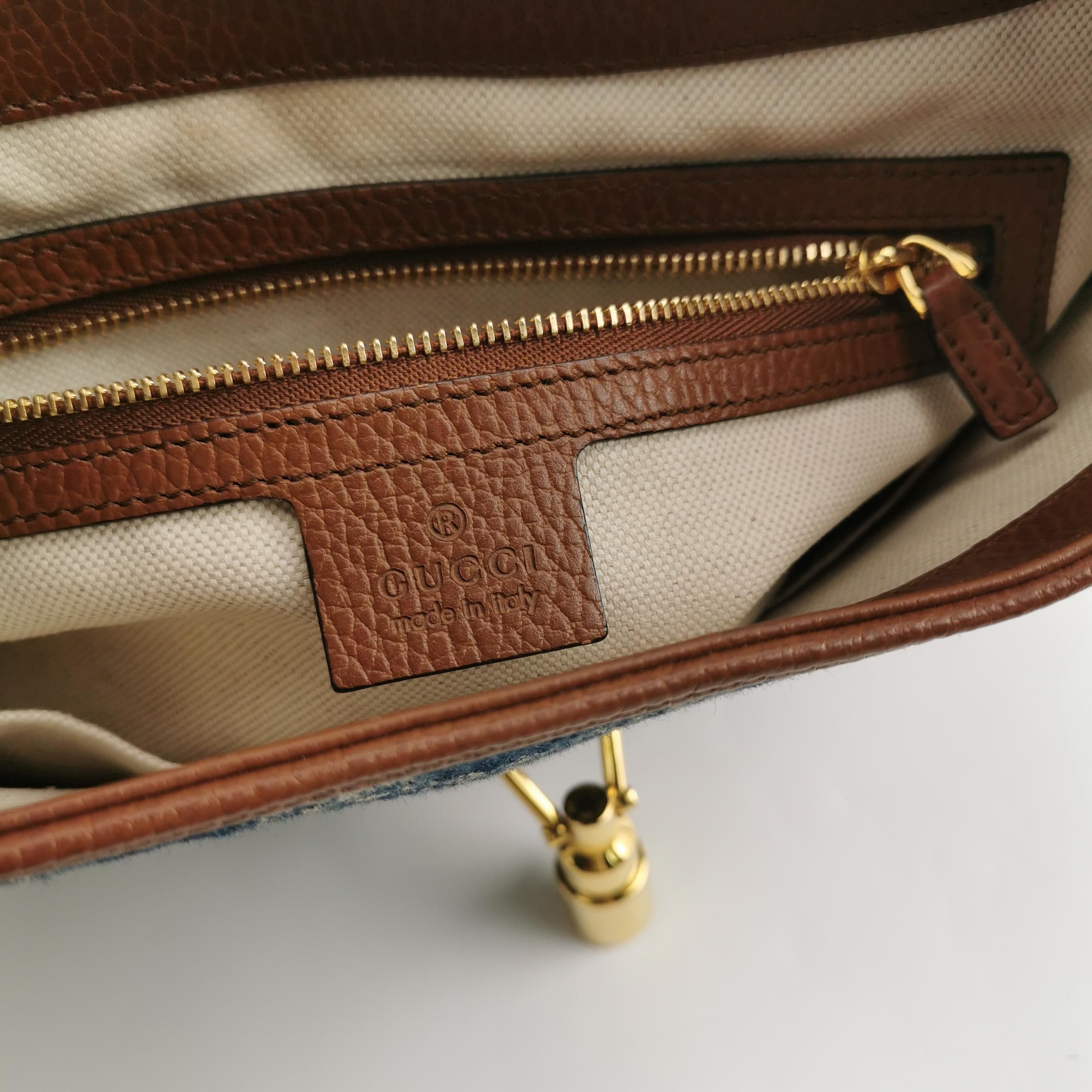 Gucci Gucci Jackie 1961 Denim Shoulder Bag Size ONE SIZE - 8 Thumbnail