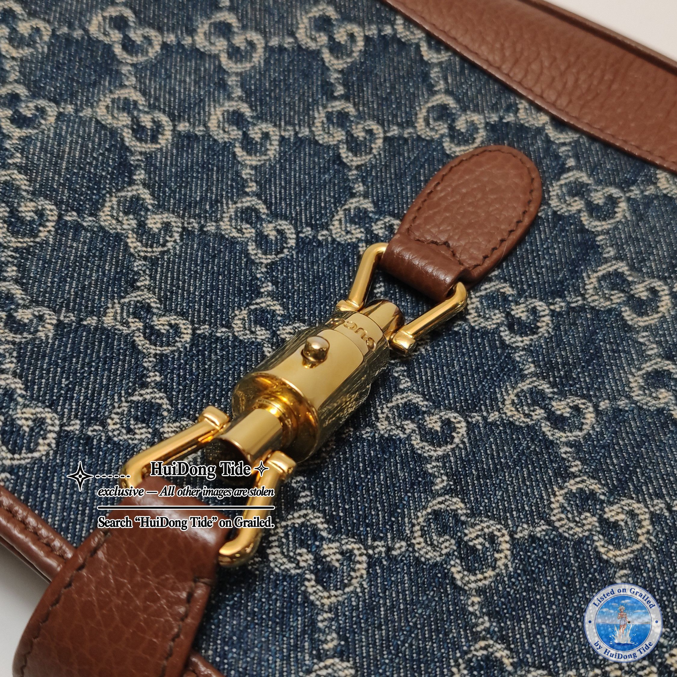 Gucci Gucci Jackie 1961 Denim Shoulder Bag Size ONE SIZE - 13 Thumbnail