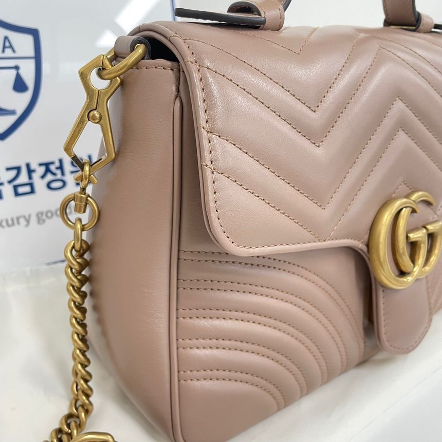 Gucci Matelassé Marmont Top Handle Bag Crossbody Bag Size ONE SIZE - 4 Thumbnail