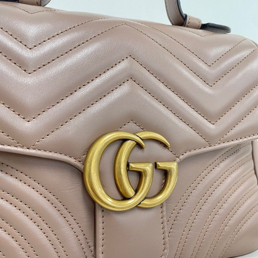 Gucci Matelassé Marmont Top Handle Bag Crossbody Bag Size ONE SIZE - 3 Thumbnail