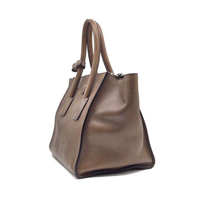 Prada Glace Calf Double Handle Tote and Shoulder Bag Size ONE SIZE - 2 Thumbnail