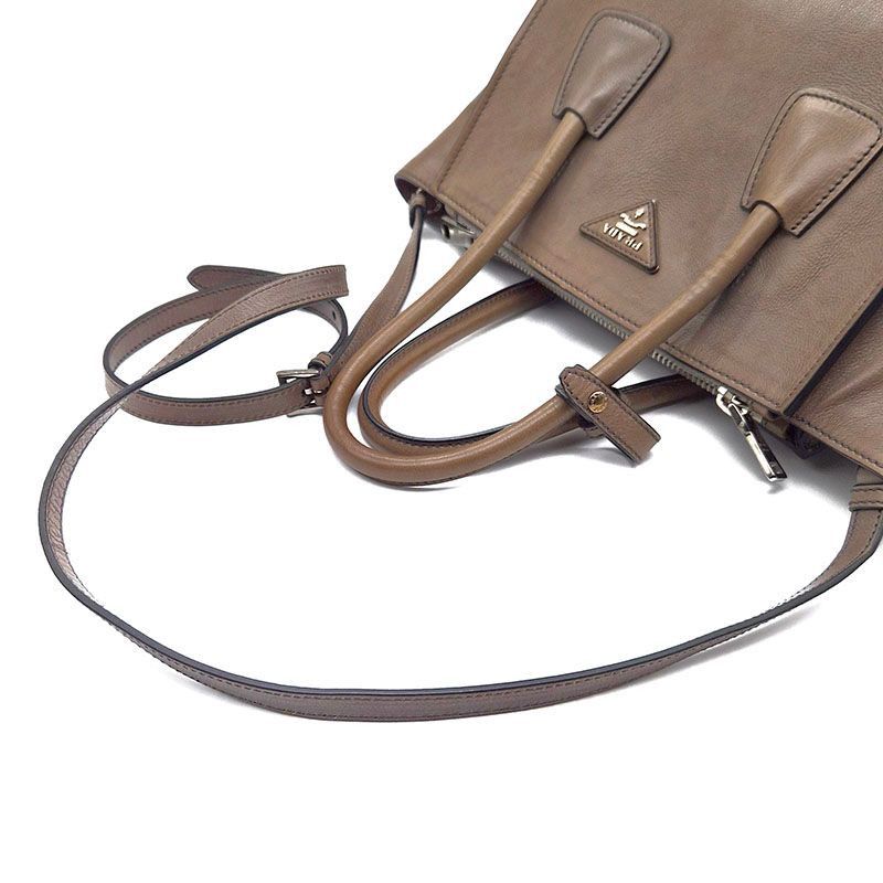 Prada Glace Calf Double Handle Tote and Shoulder Bag Size ONE SIZE - 5 Thumbnail