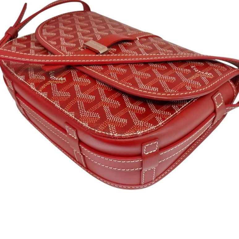 Goyard Belvedere PM Red Crossbody Bag Goyard Canvas PVC Size ONE SIZE - 7 Thumbnail