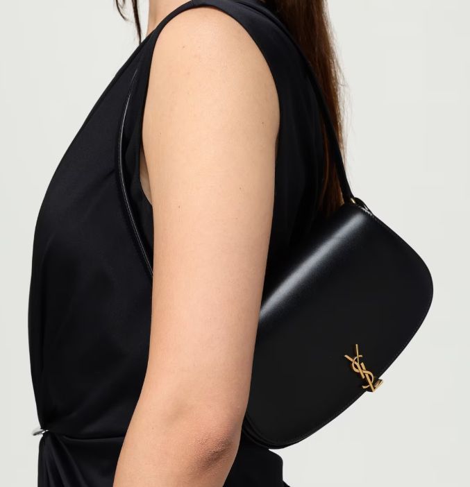 Yves Saint Laurent Black Half Moon Voltaire Mini Shoulder Bag Size ONE SIZE - 9 Thumbnail