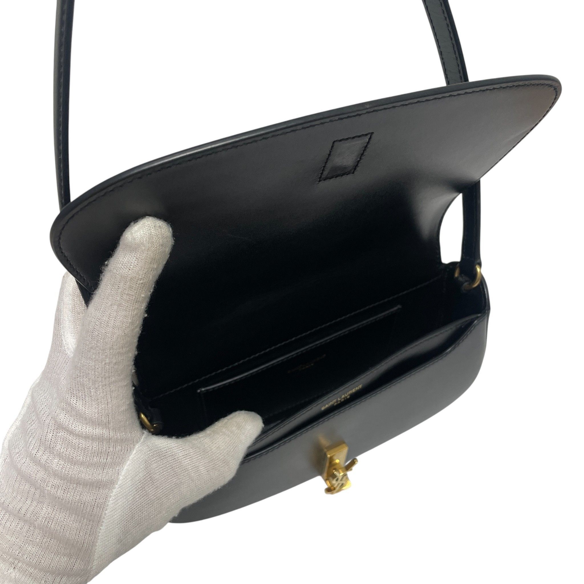 Yves Saint Laurent Black Half Moon Voltaire Mini Shoulder Bag Size ONE SIZE - 5 Thumbnail