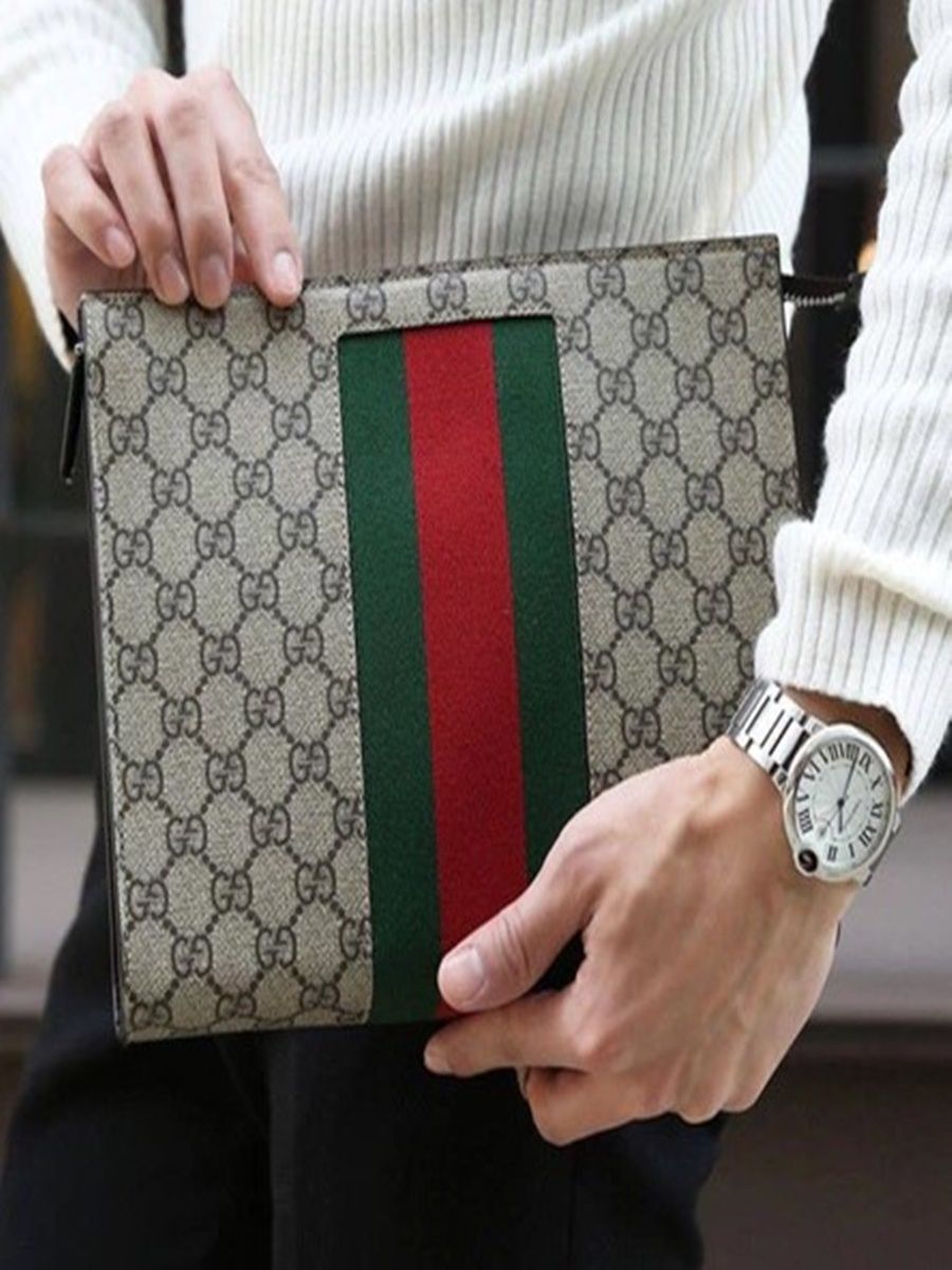 Gucci GG Supreme Web Clutch Bag Size ONE SIZE - 7 Thumbnail
