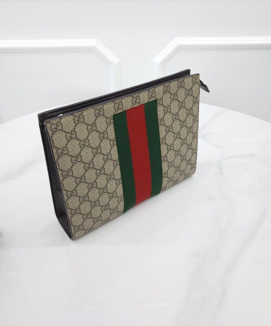 Gucci GG Supreme Web Clutch Bag Size ONE SIZE - 3 Thumbnail